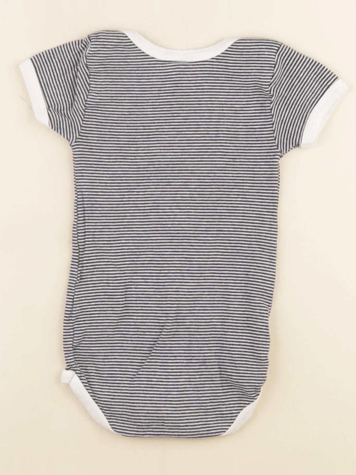 Petit Bateau - body blanc, bleu - 18 mois