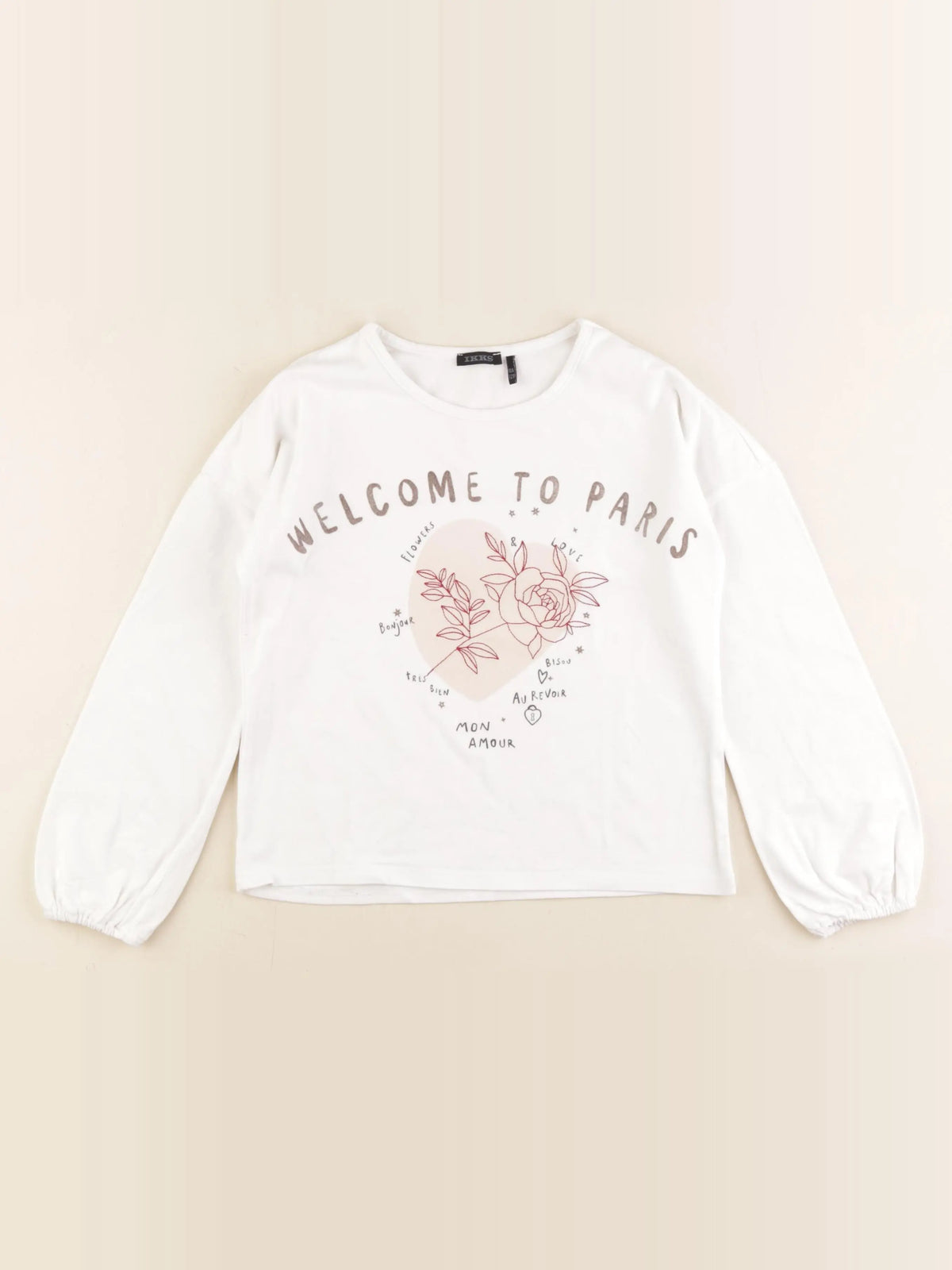 IKKS - tee-shirt blanc - 8 ans