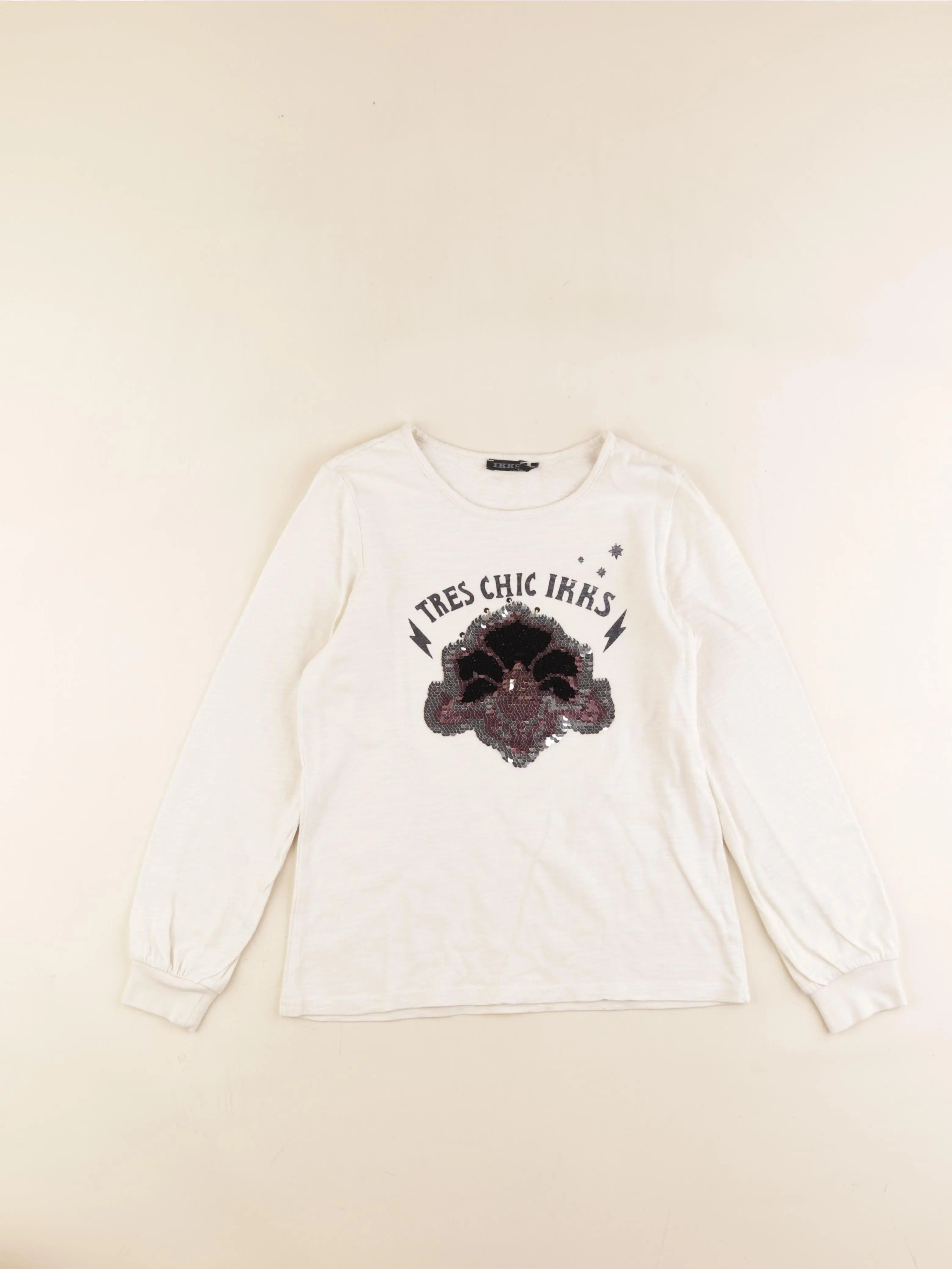 IKKS - tee-shirt beige - 10 ans