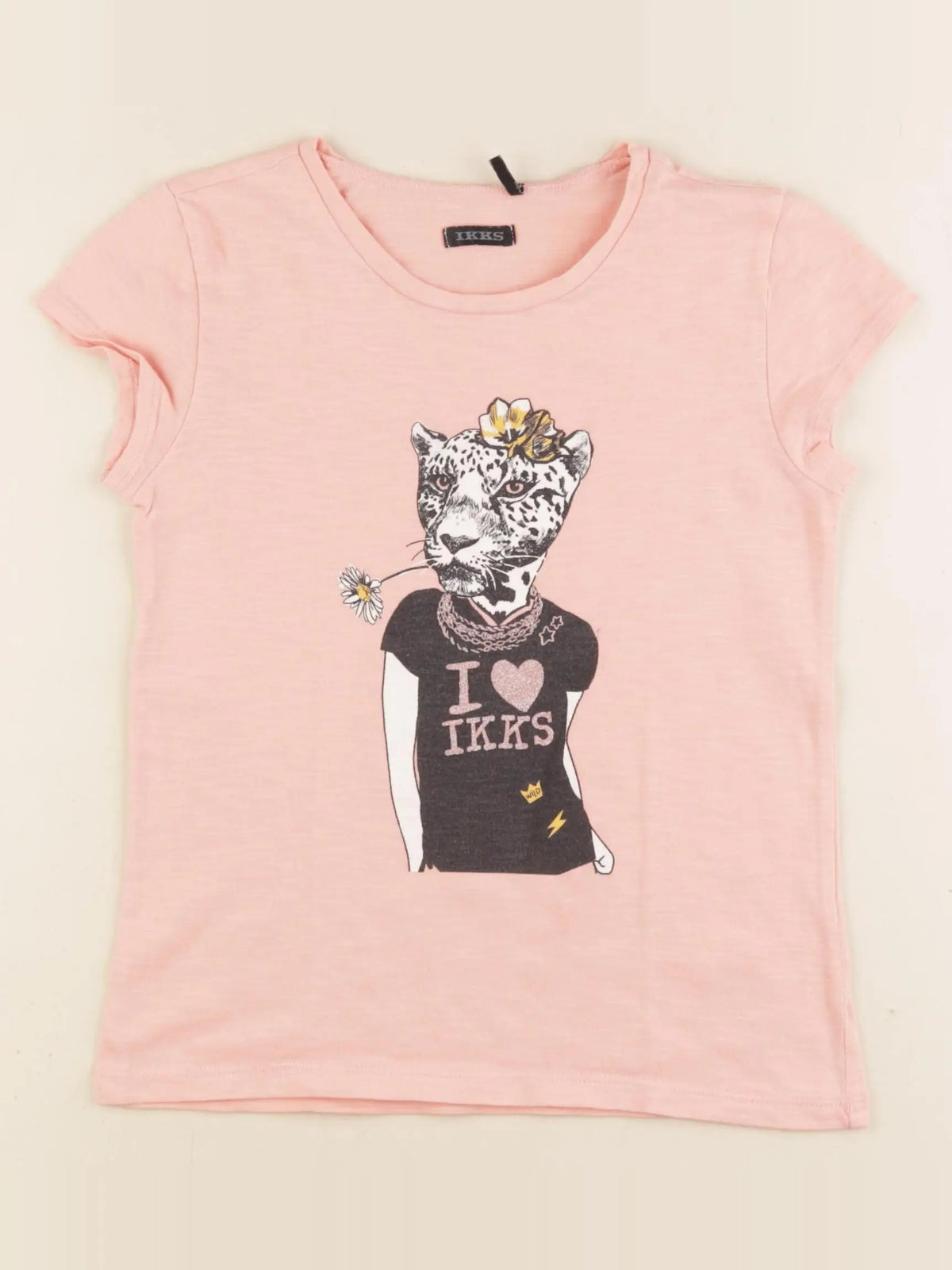 IKKS - tee-shirt rose - 8 ans