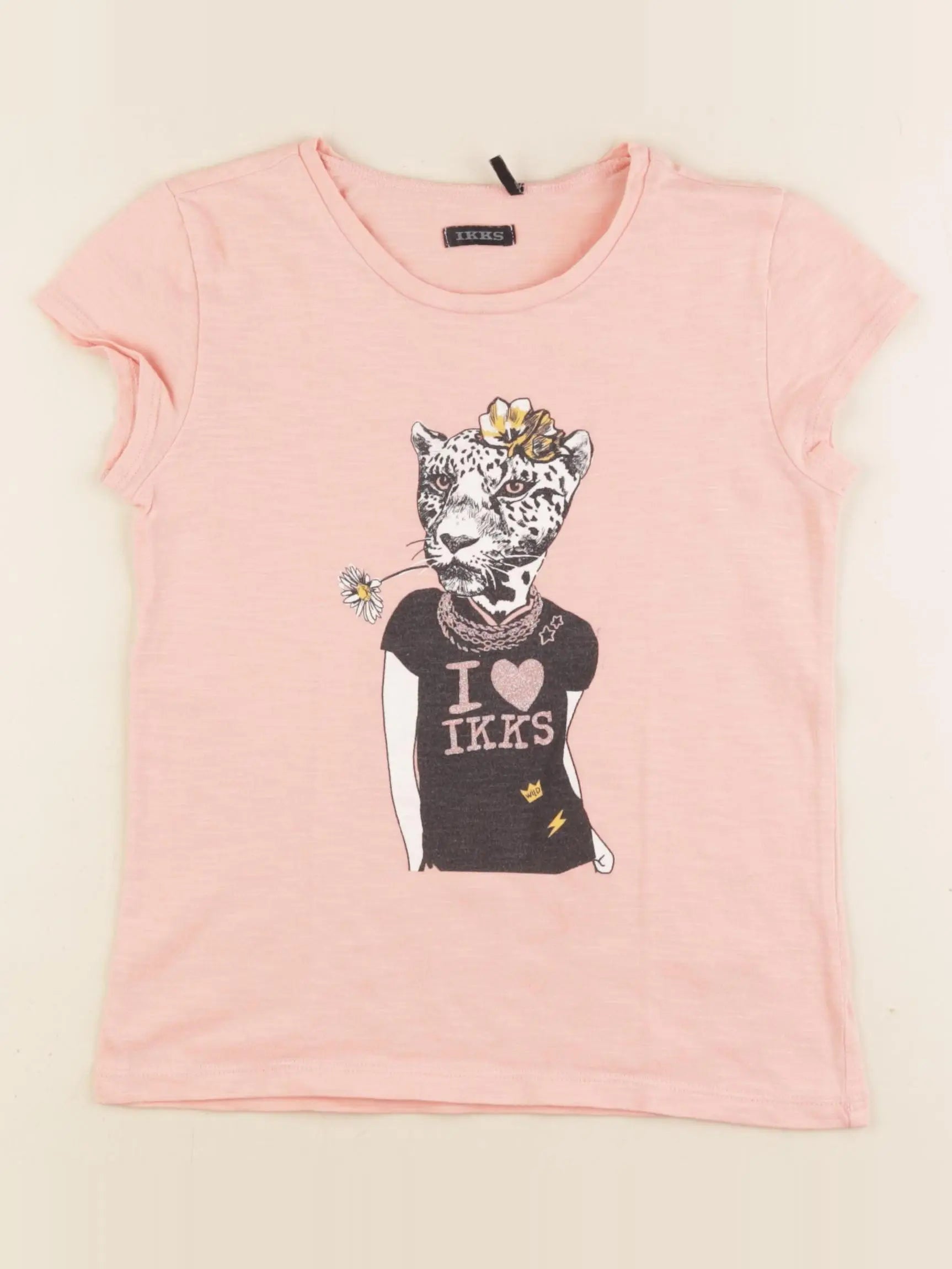 IKKS - tee-shirt rose - 8 ans
