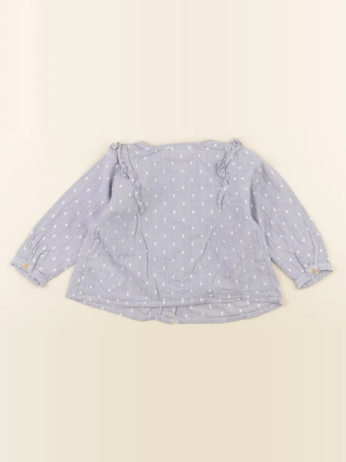 Vertbaudet - blouse bleu - 9 mois