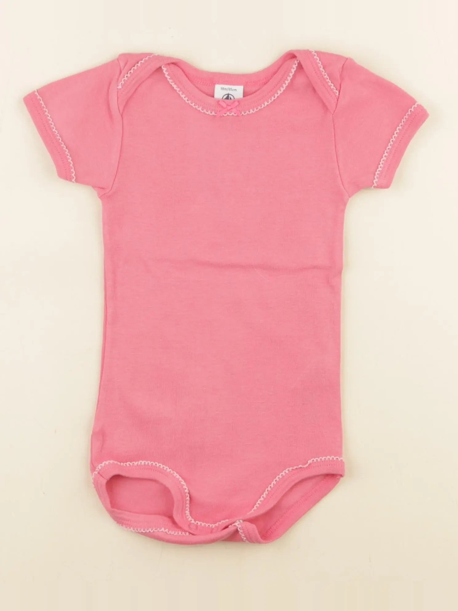 Petit Bateau - body rose - 18 mois