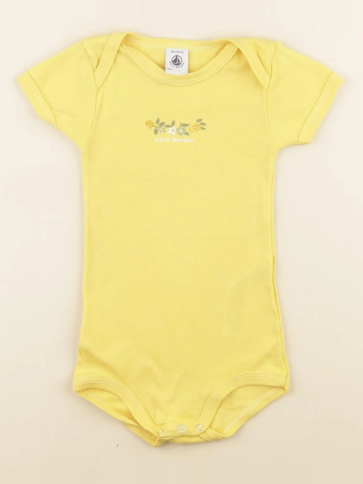 Petit Bateau - body jaune - 18 mois