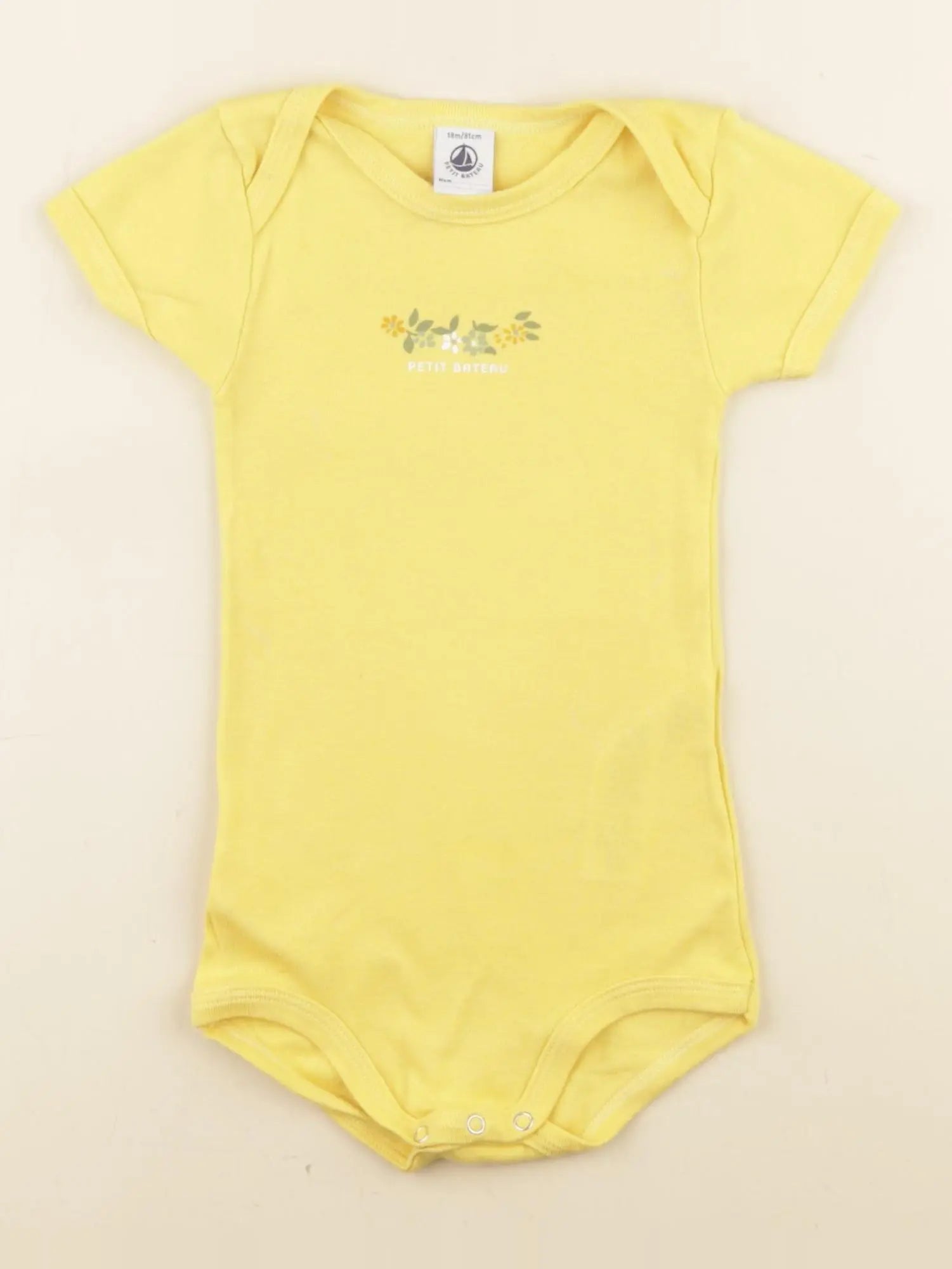 Petit Bateau - body jaune - 18 mois