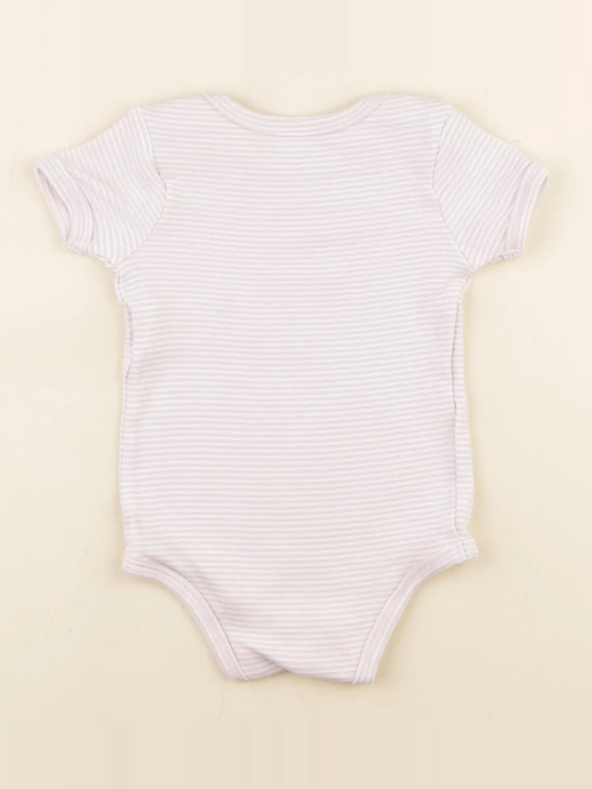Vertbaudet - body violet, blanc - 18 mois