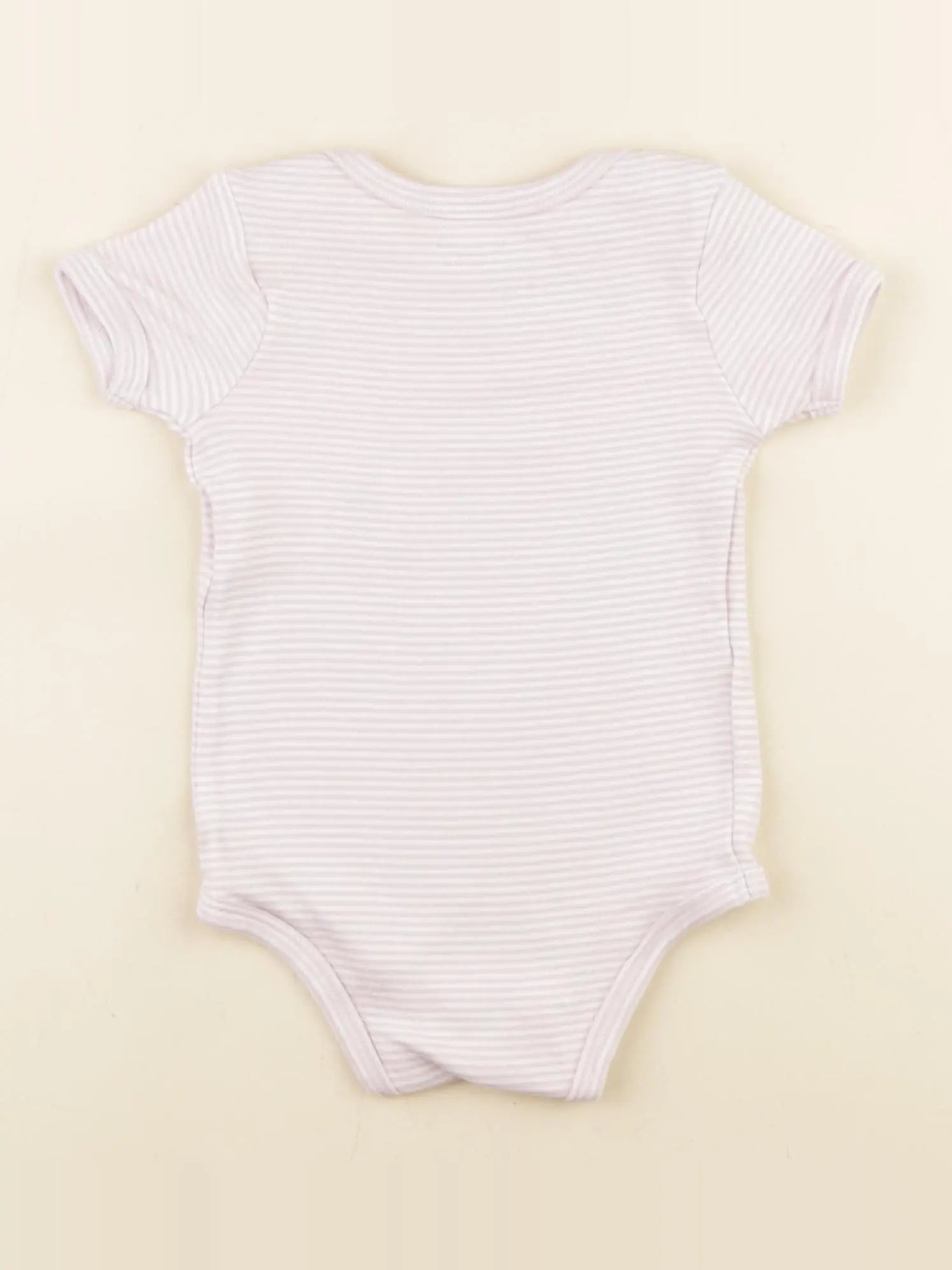 Vertbaudet - body violet, blanc - 18 mois