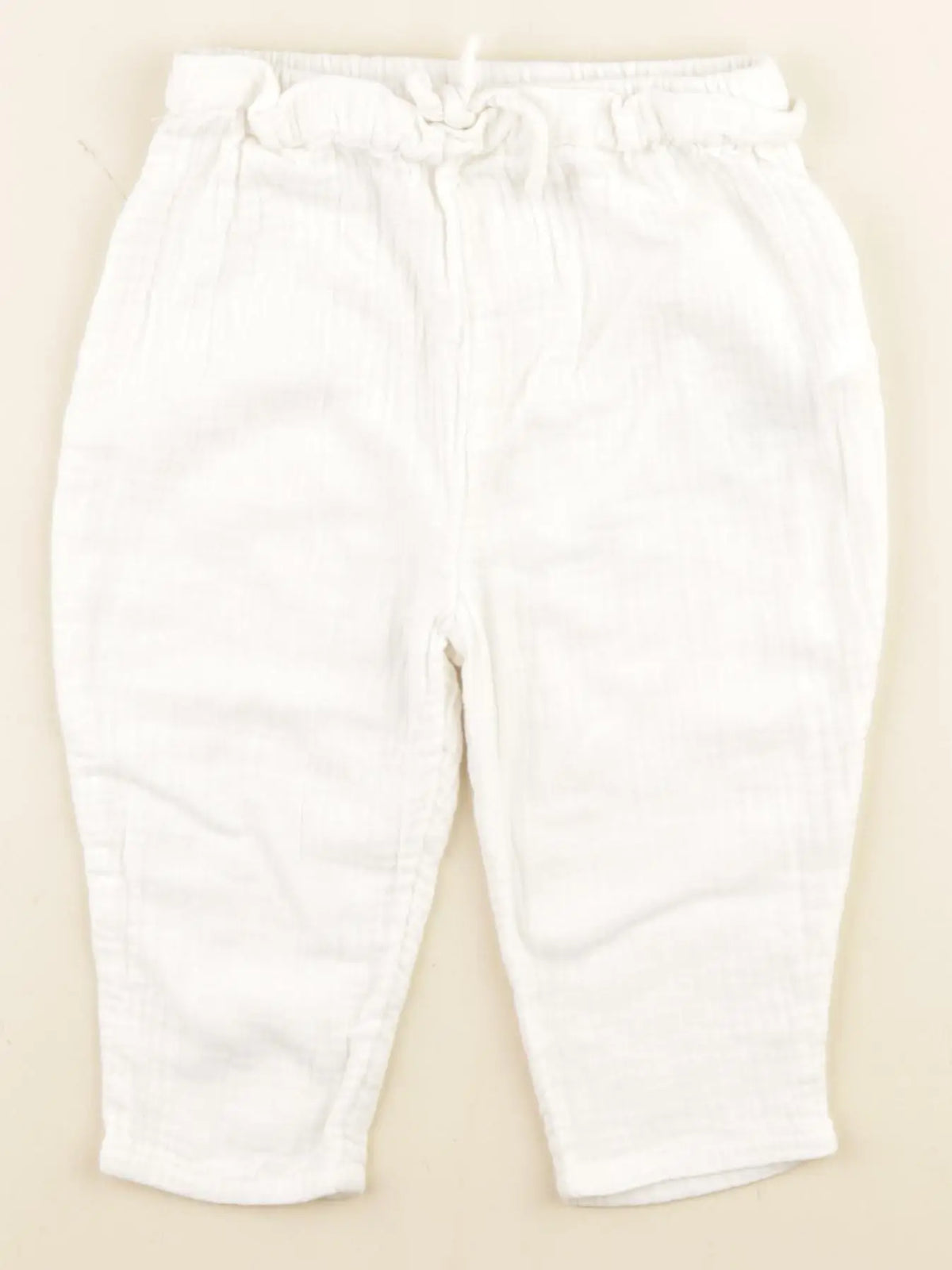 Vertbaudet - pantalon blanc - 18 mois