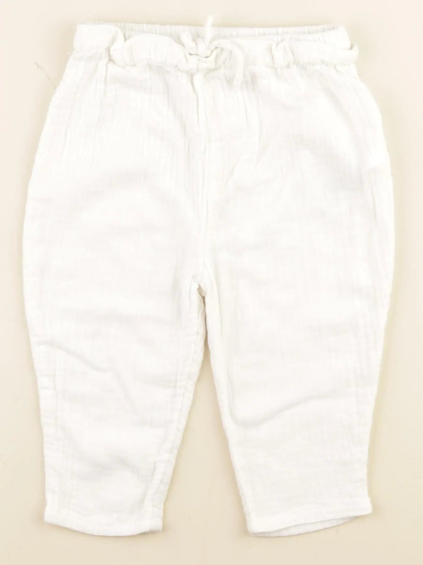 Vertbaudet - pantalon blanc - 18 mois