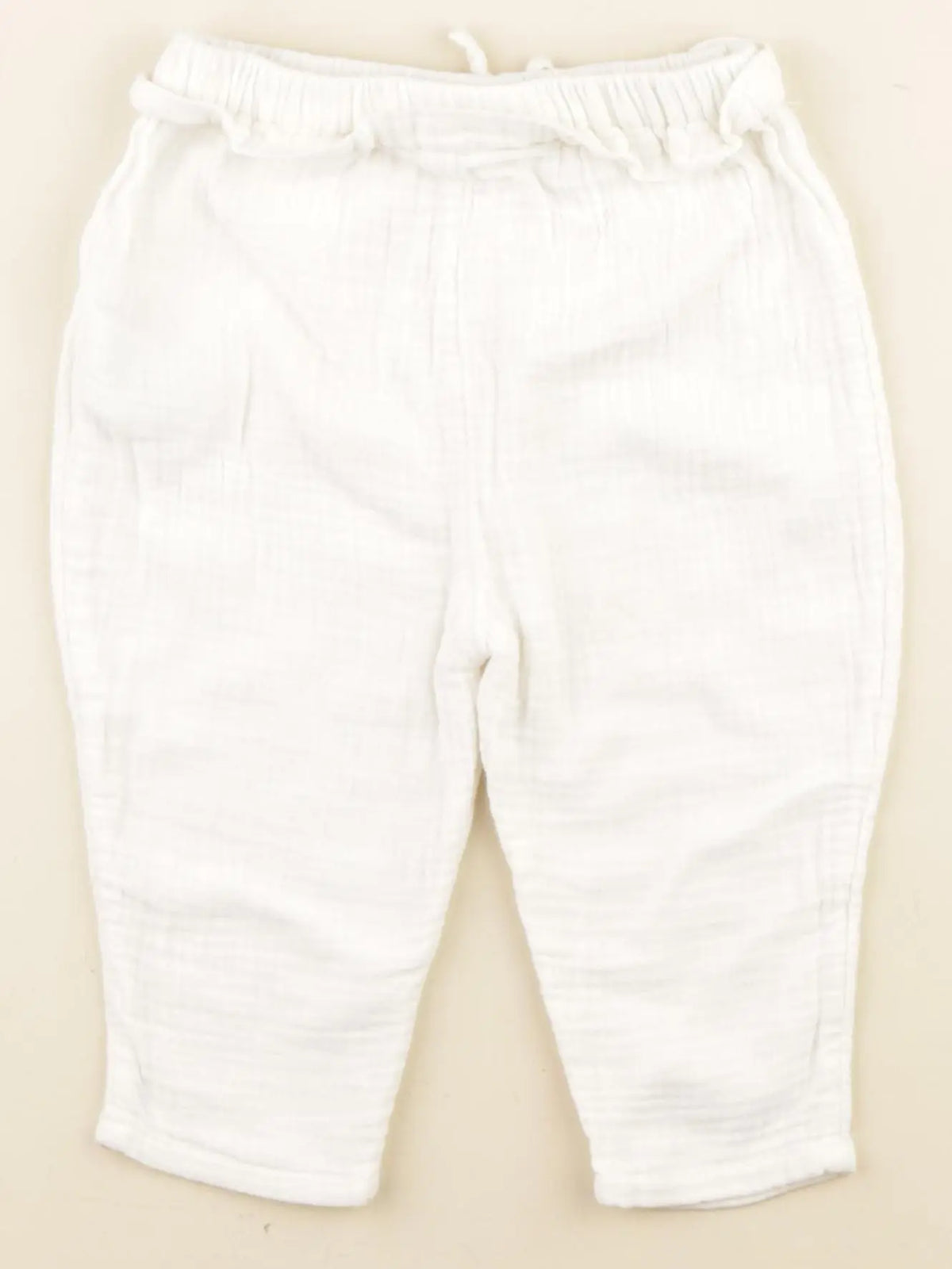 Vertbaudet - pantalon blanc - 18 mois