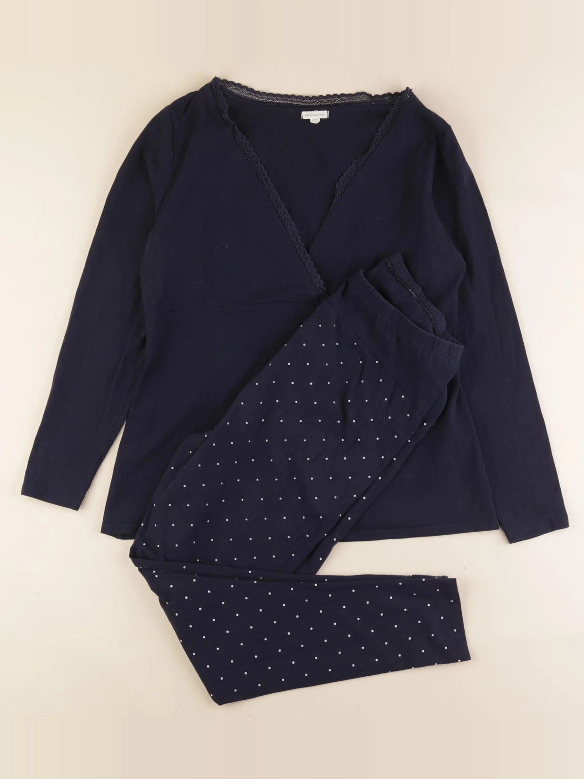 Vertbaudet - pyjama allaitement coton bleu - 42 à 44