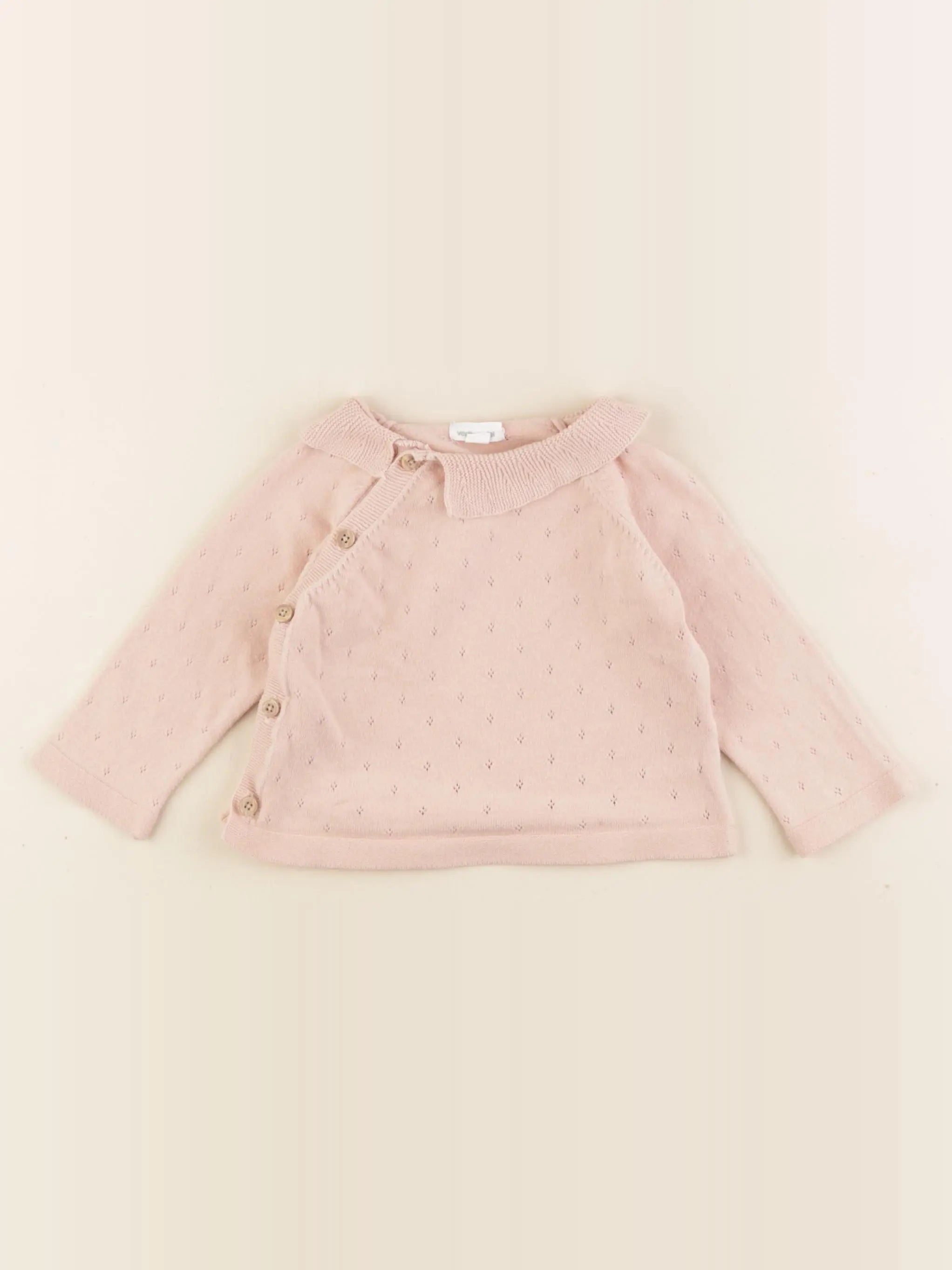 Vertbaudet - pull rose - 6 mois
