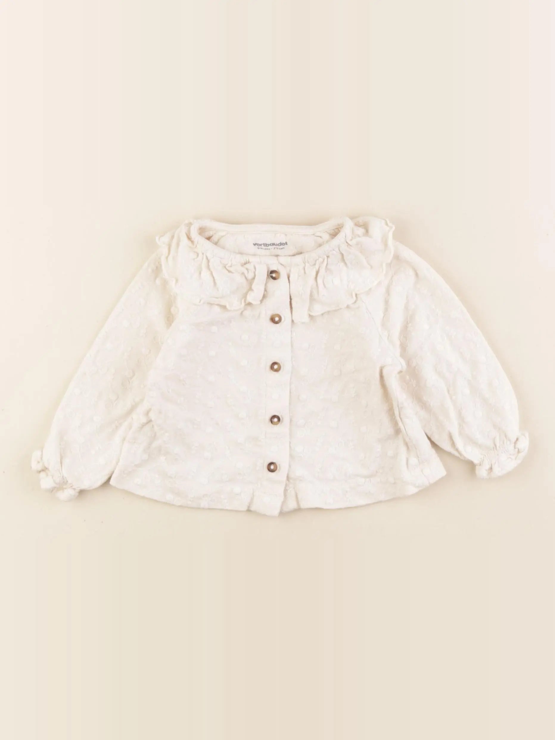 Vertbaudet - blouse beige - 9 mois