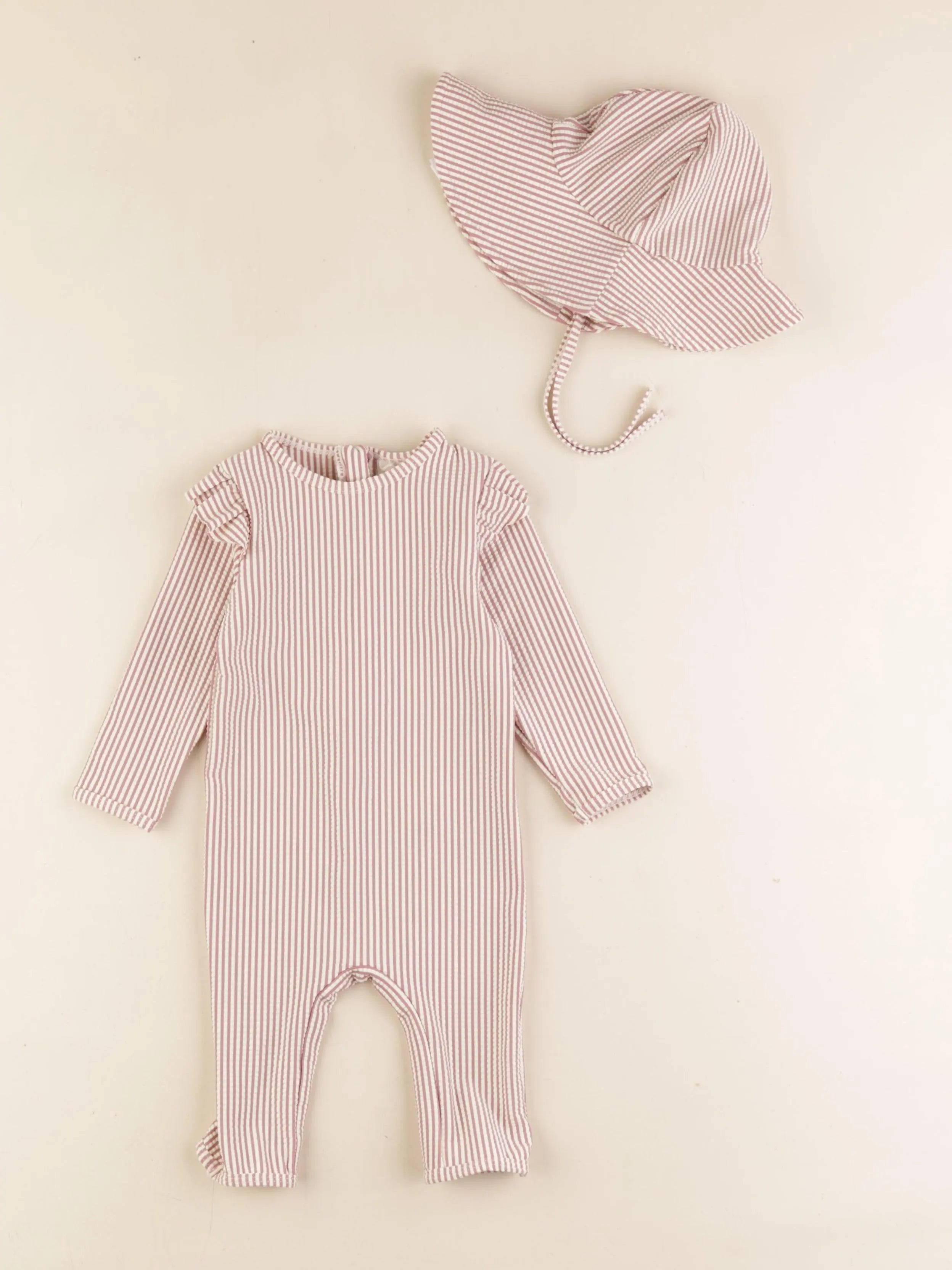 Lil'Atelier - ensemble de bain beige, marron - 2/6 mois