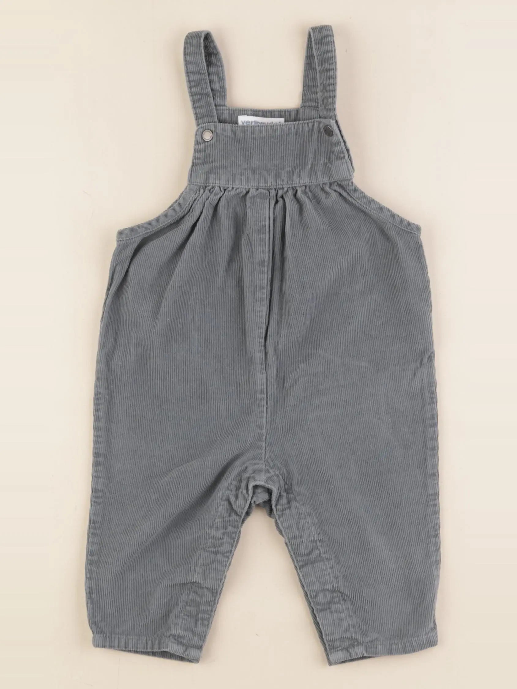 Vertbaudet - combinaison gris - 9 mois