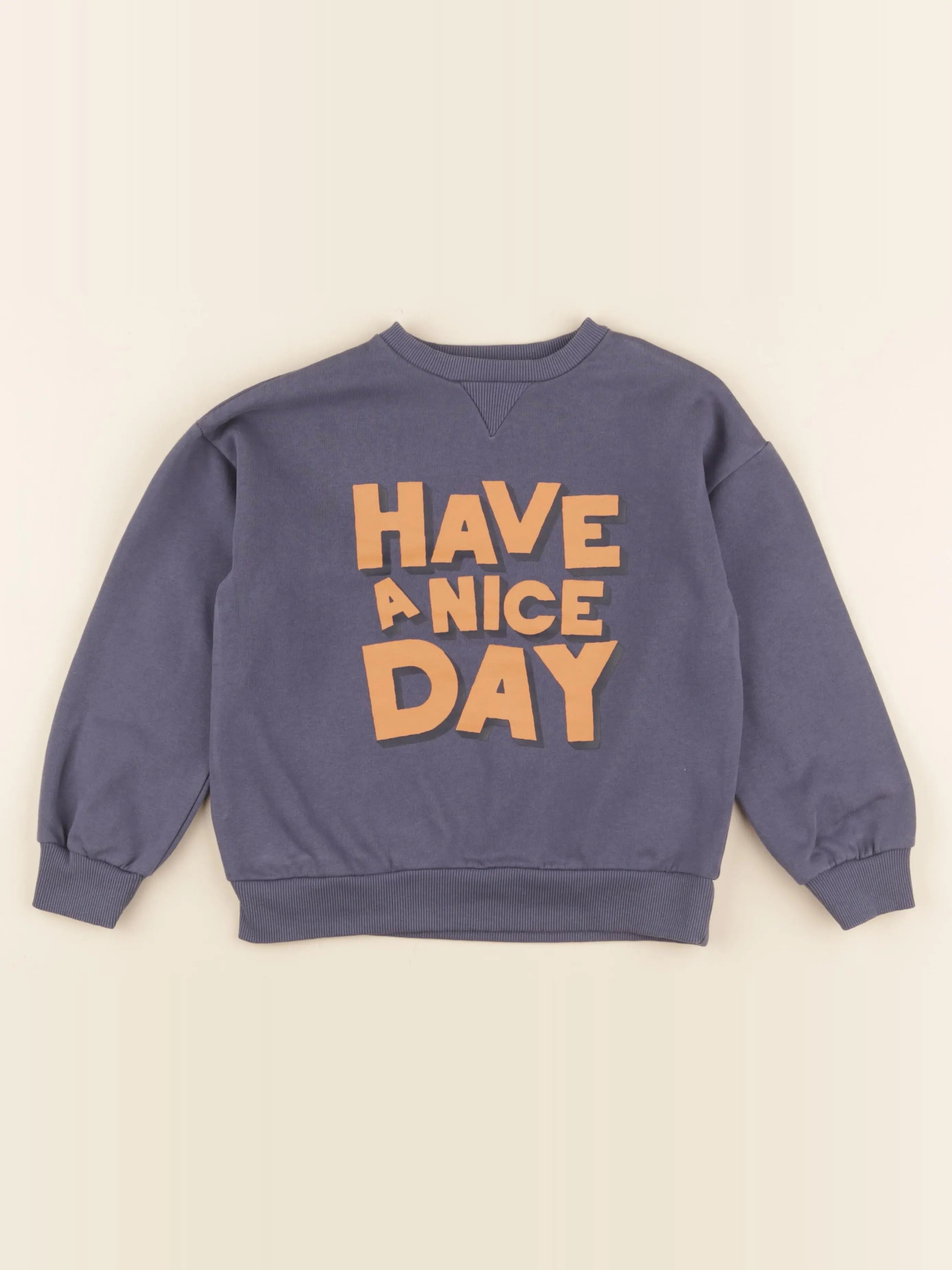 Vertbaudet - sweat bleu - 6 ans