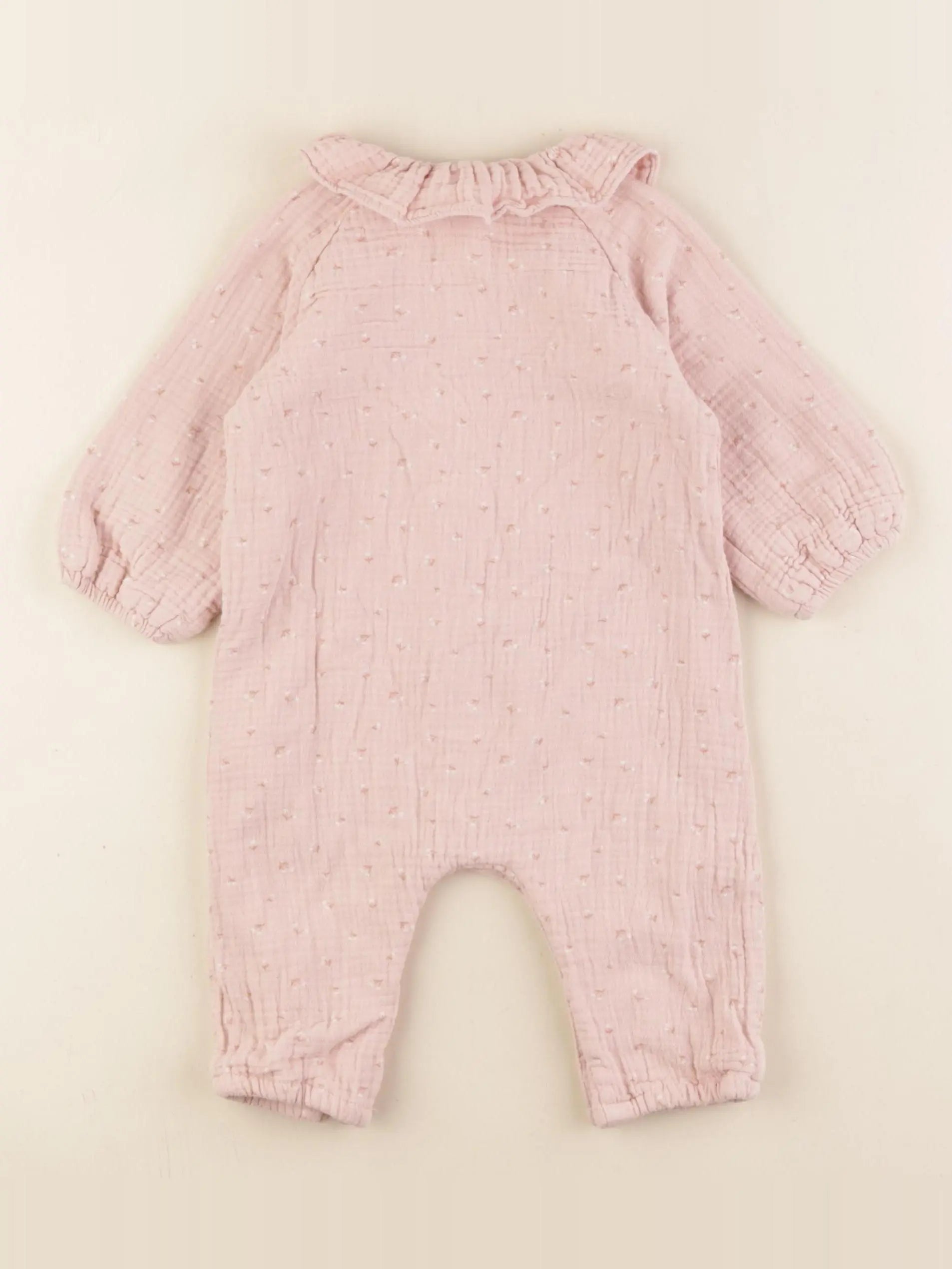 Vertbaudet - combinaison rose - 6 mois