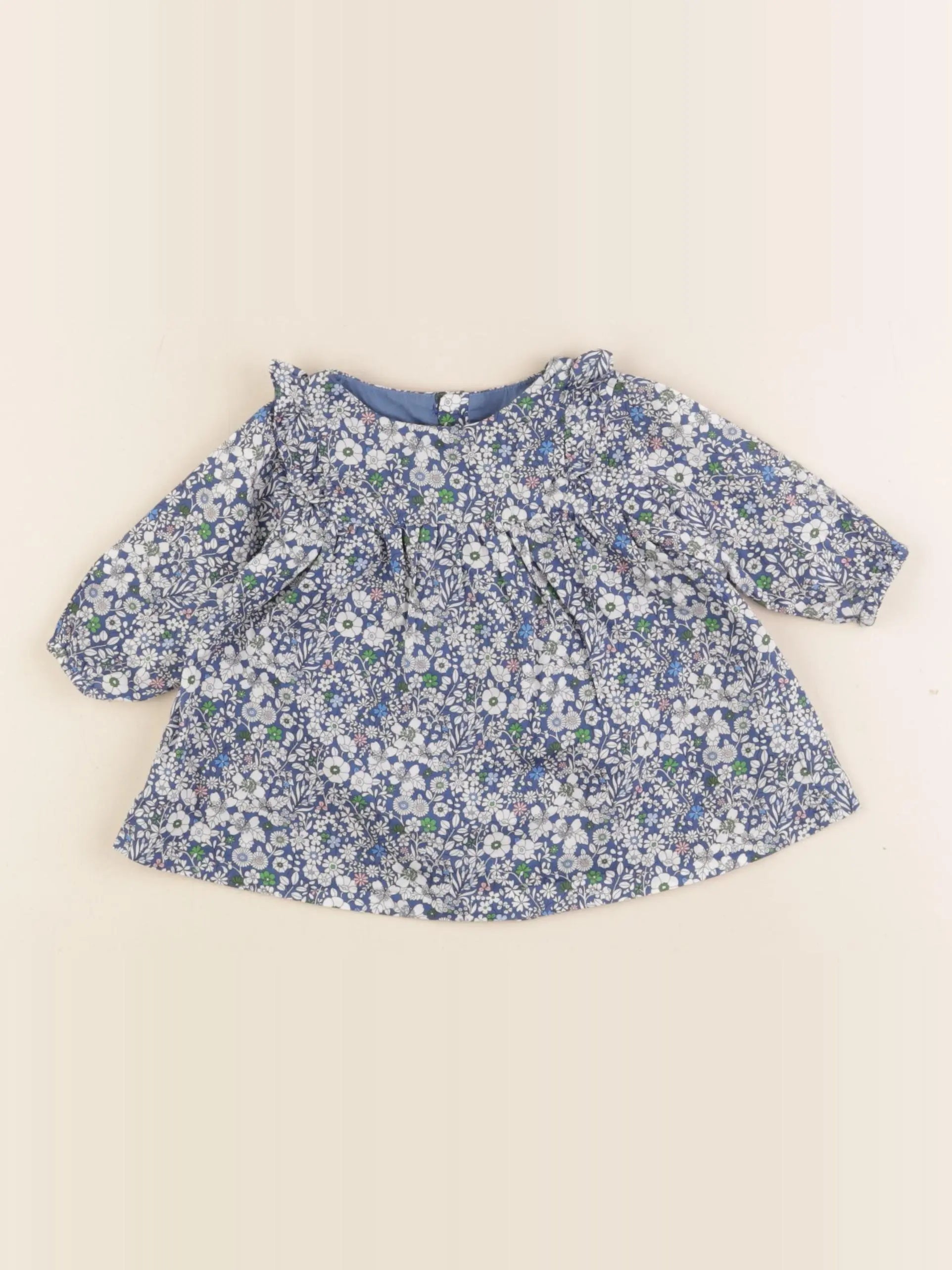 Jacadi - robe liberty bleu - 1 mois
