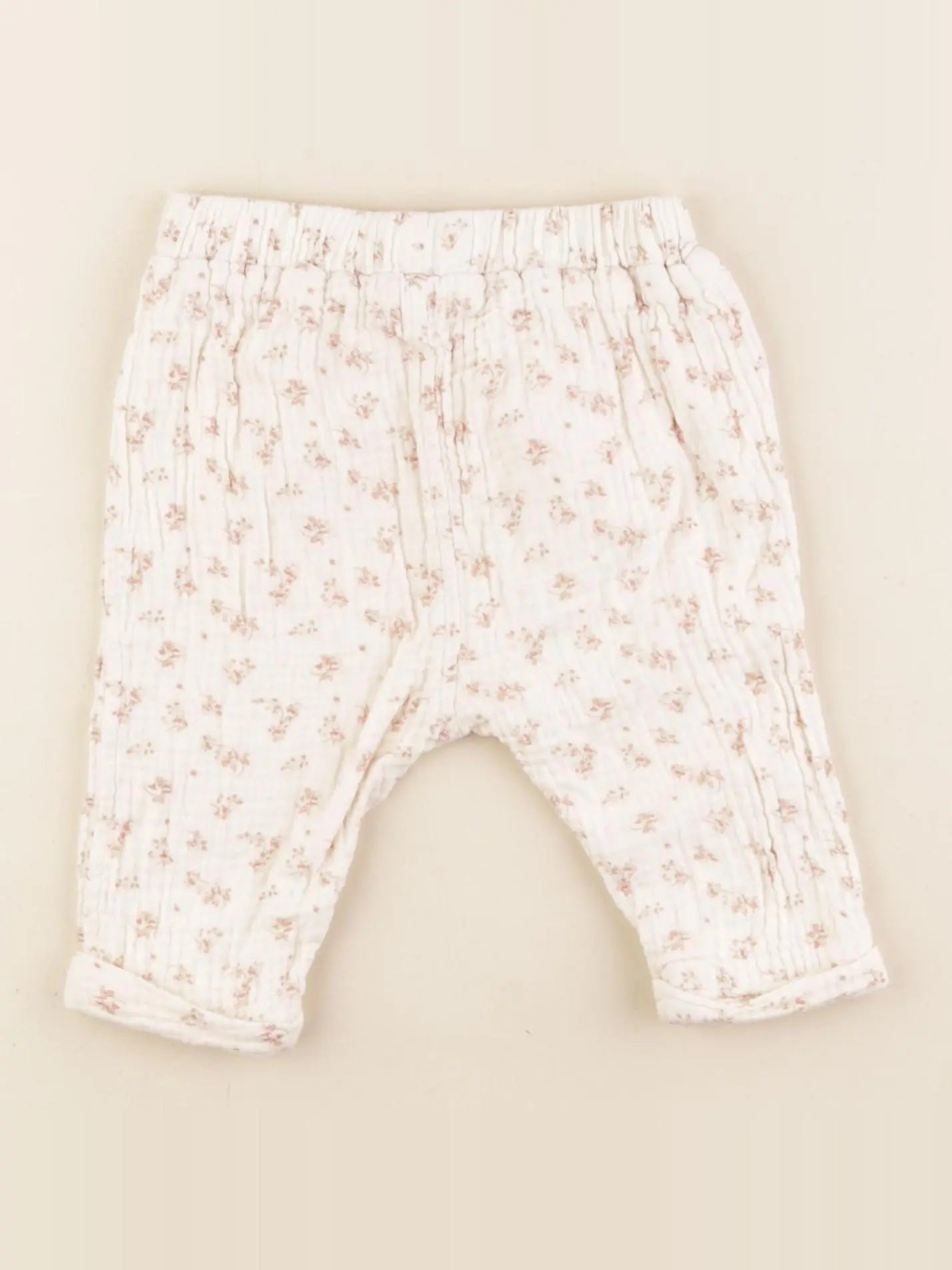 Vertbaudet - pantalon beige - 9 mois