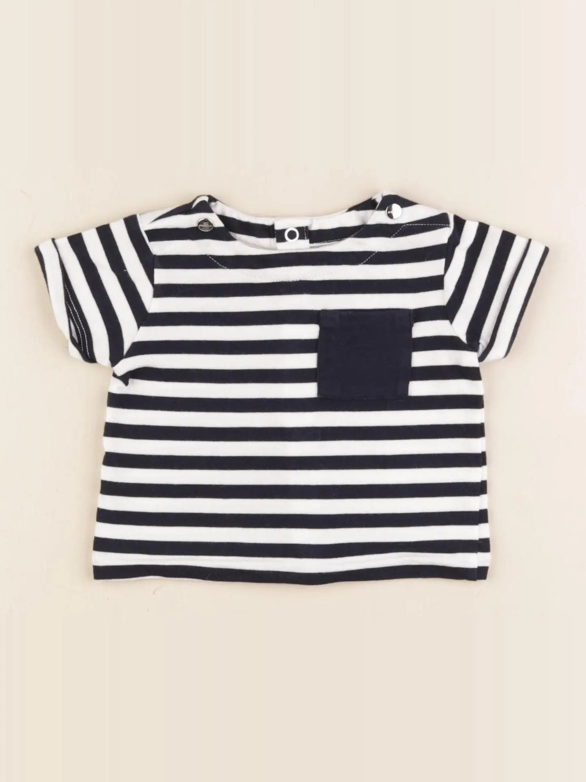 Jacadi - tee-shirt blanc, bleu - 3 mois