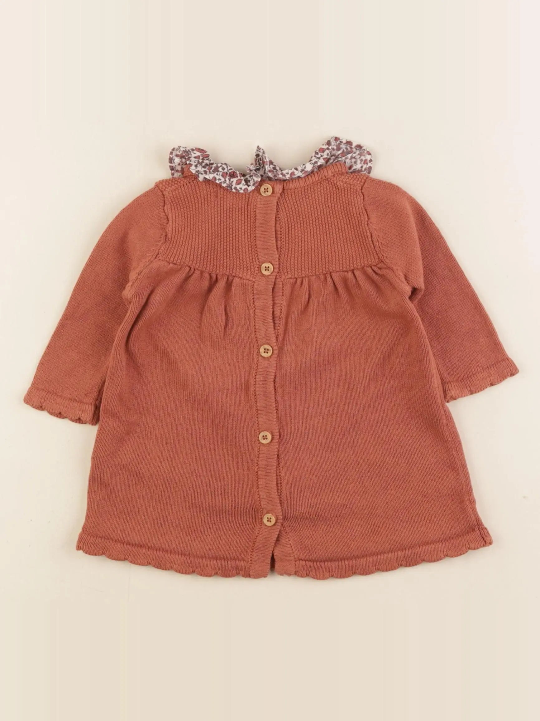 Vertbaudet - robe marron - 3 mois