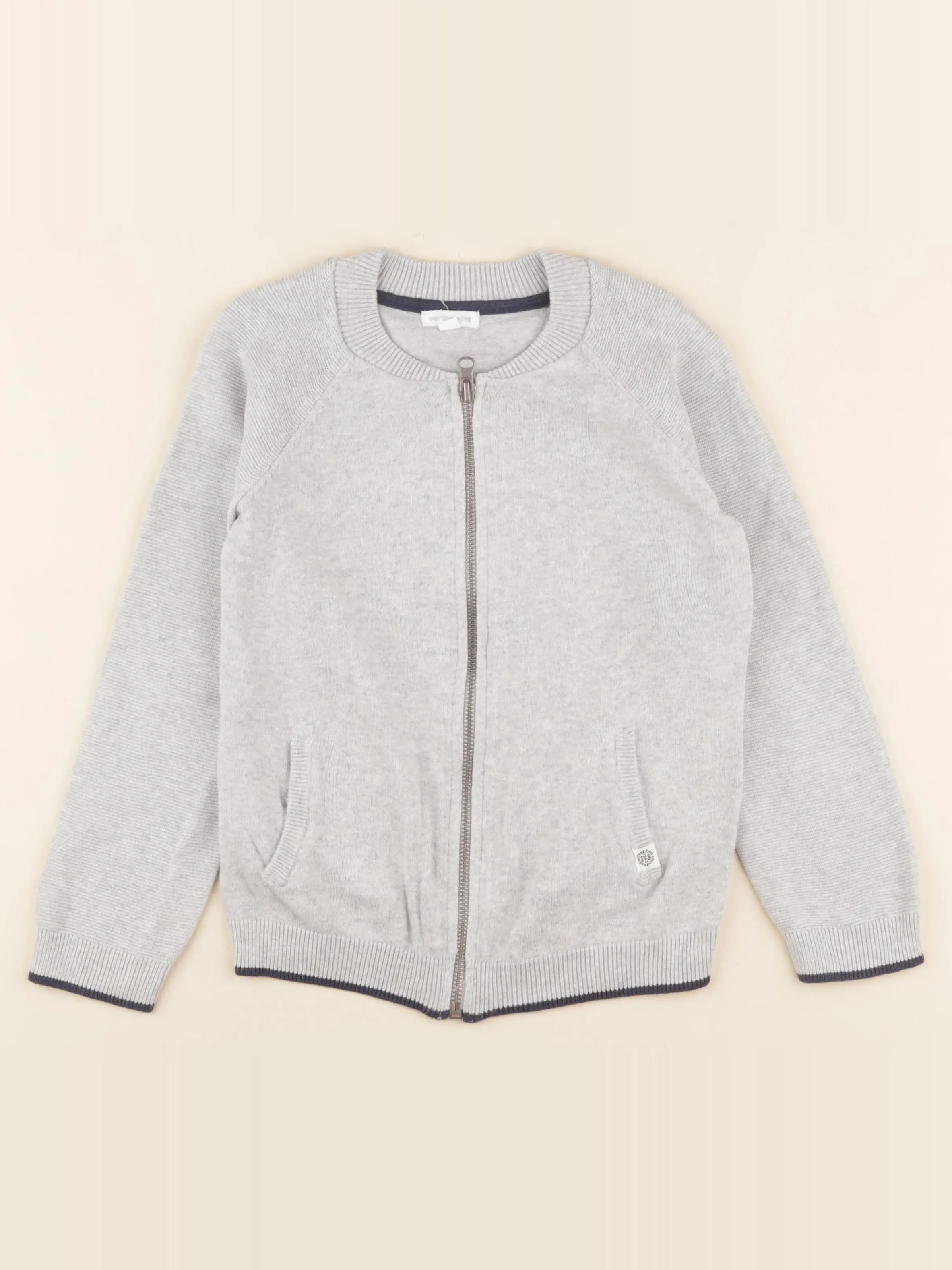 Vertbaudet - gilet gris - 6 ans