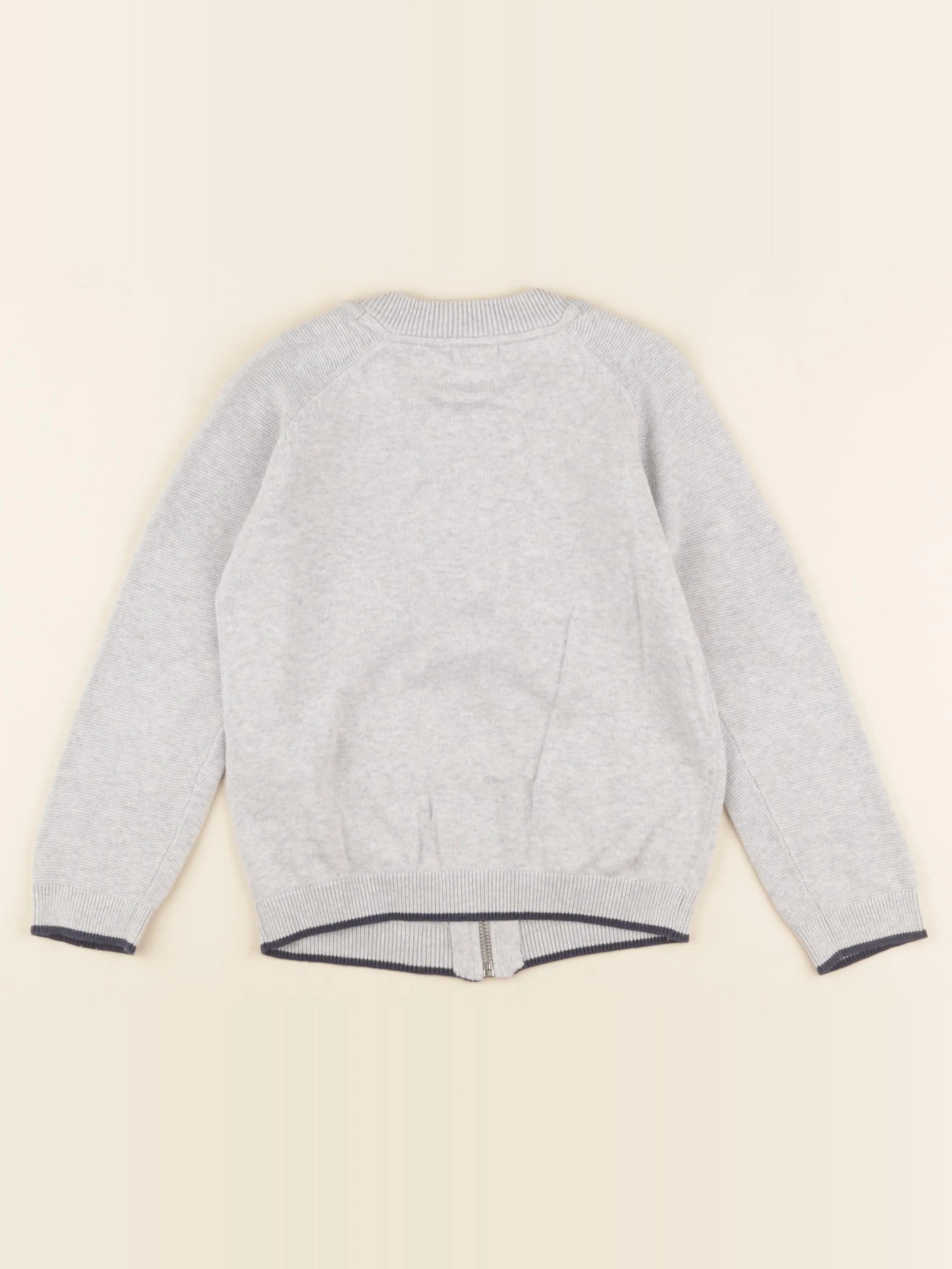 Vertbaudet - gilet gris - 6 ans