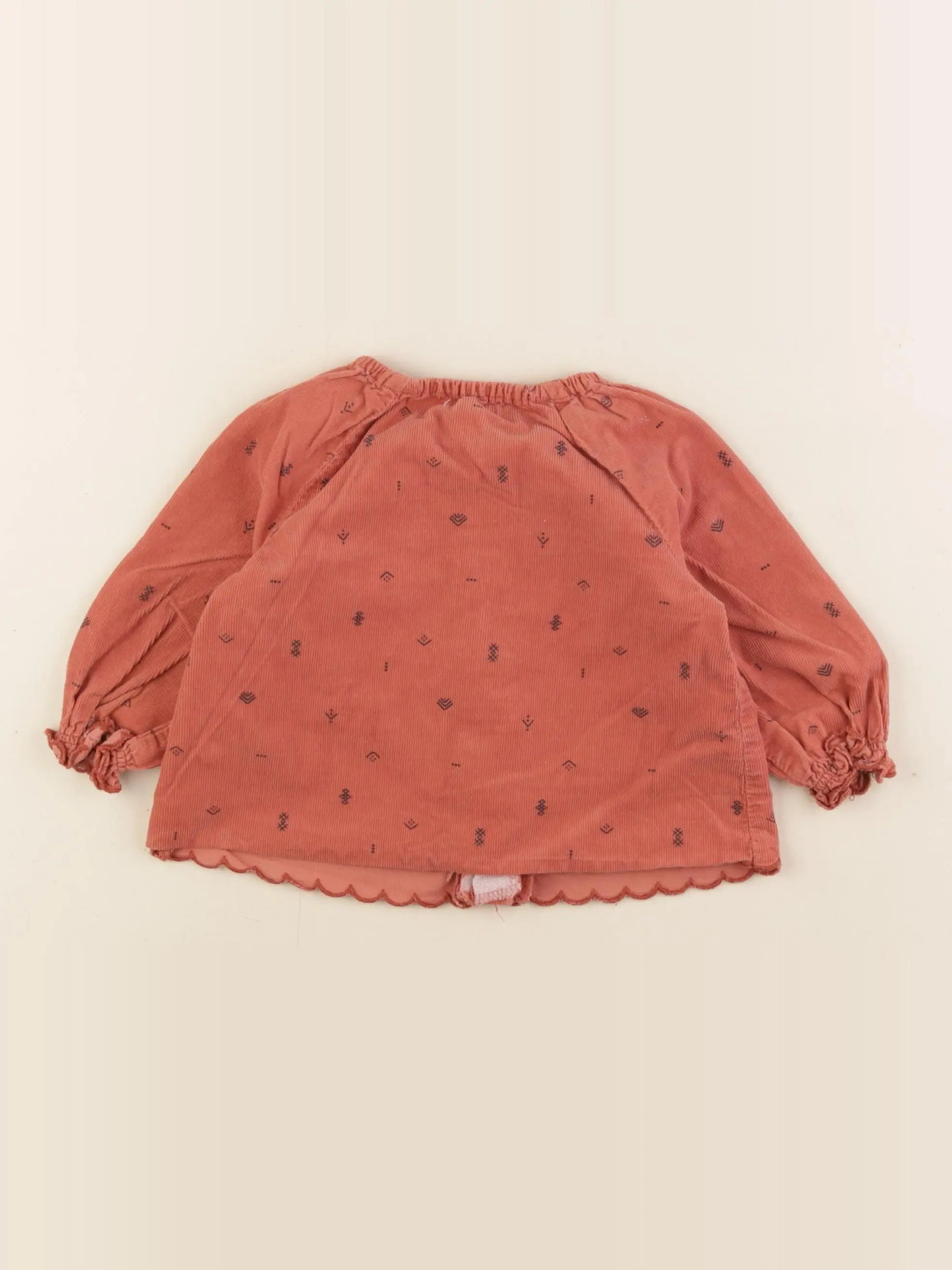 Vertbaudet - blouse orange - 9 mois