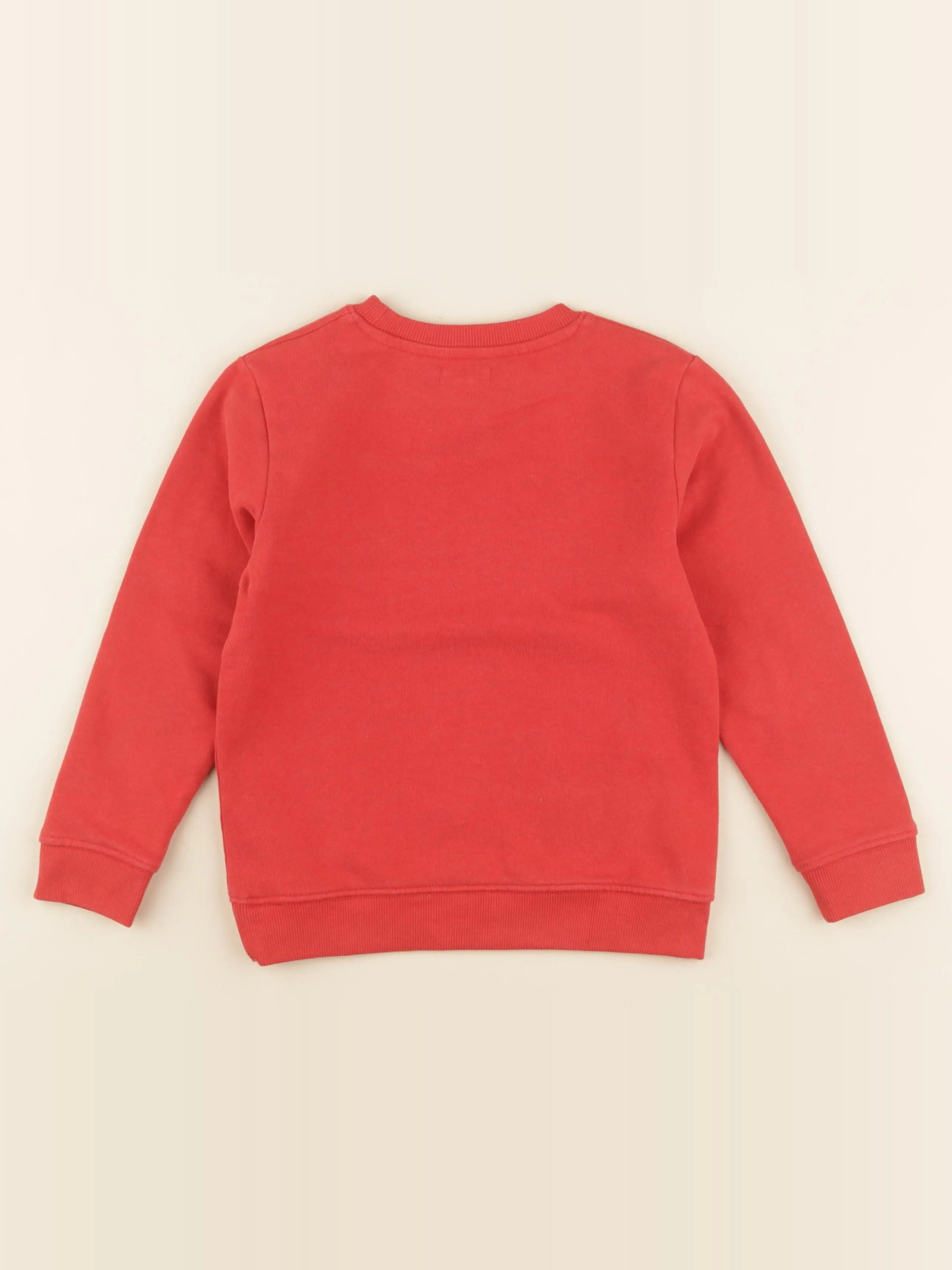 Vertbaudet - sweat rouge - 6 ans