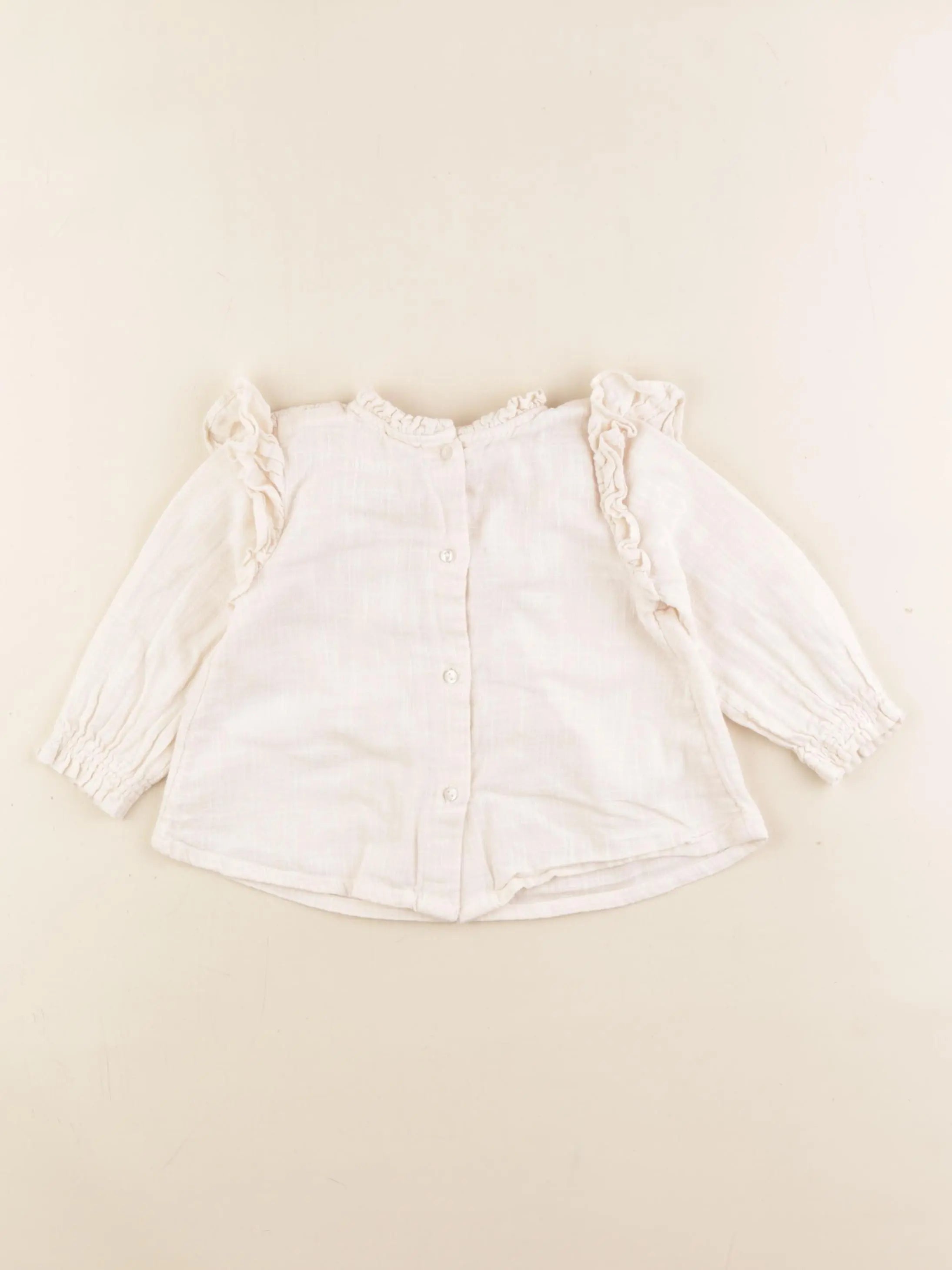 Vertbaudet - blouse beige - 9 mois