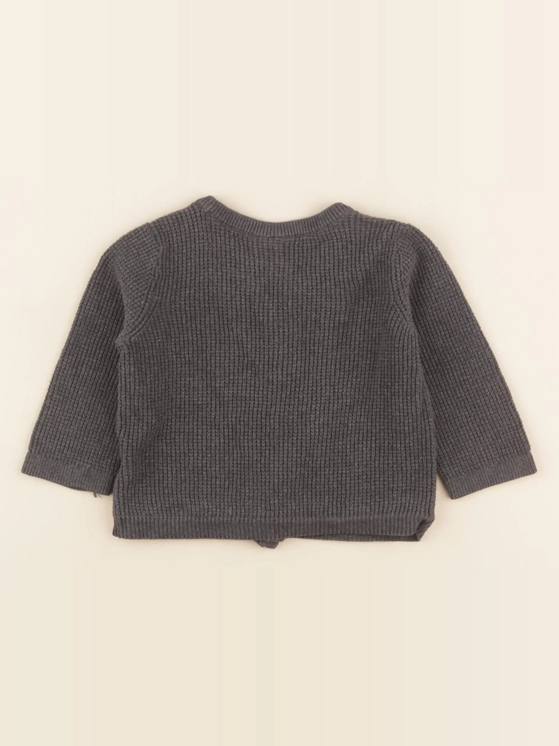 H&M - gilet gris - 4/6 mois