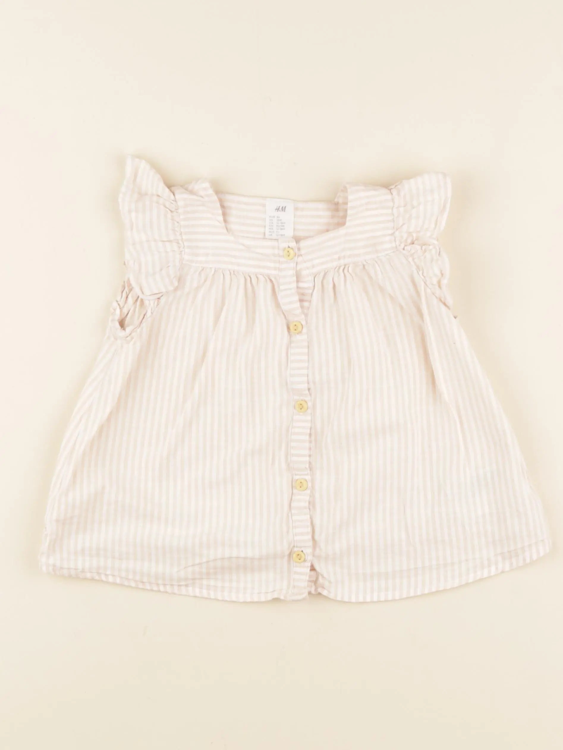 H&M - blouse rose - 12/18 mois