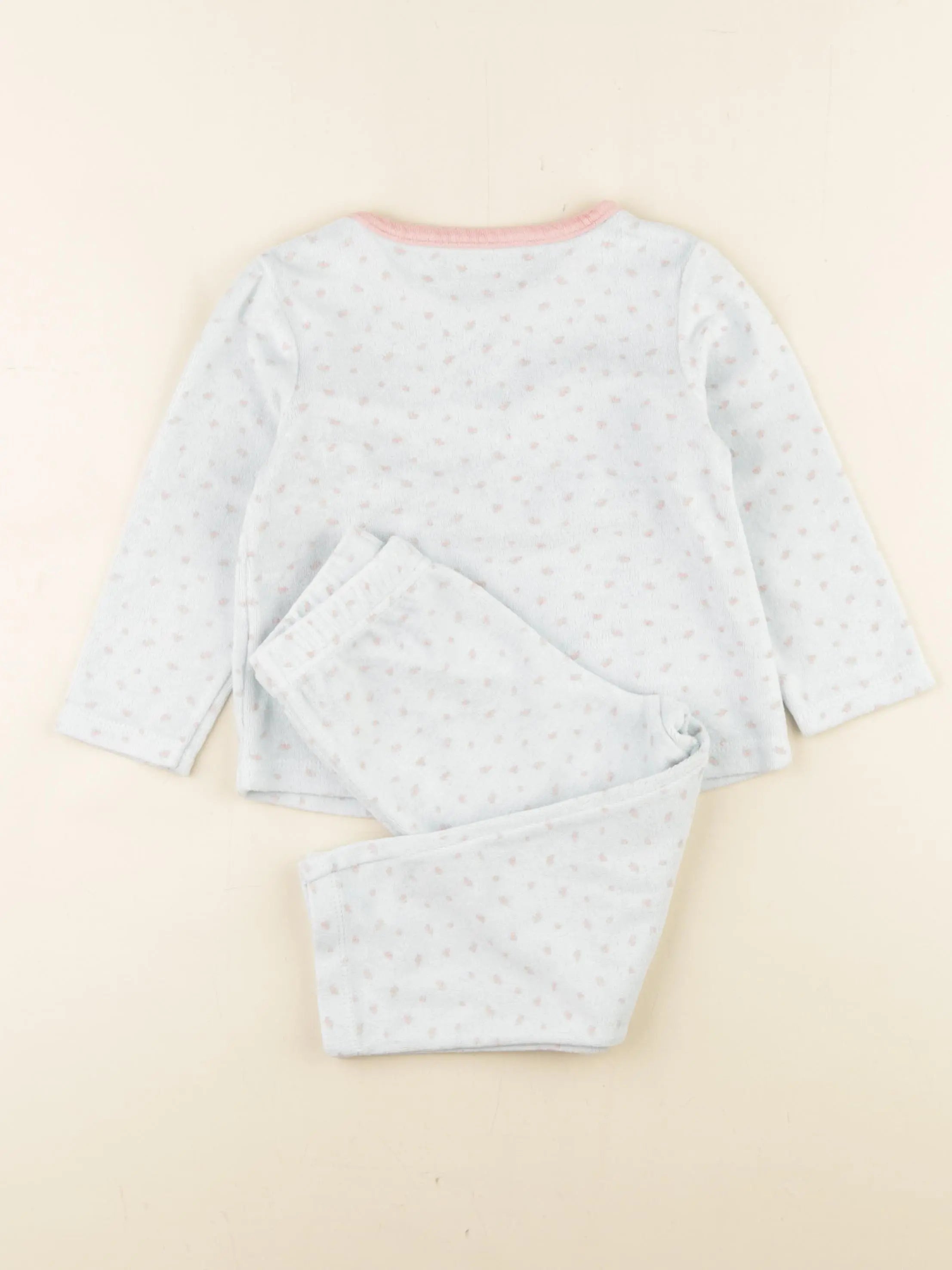 Vertbaudet - pyjama velours bleu - 3 ans