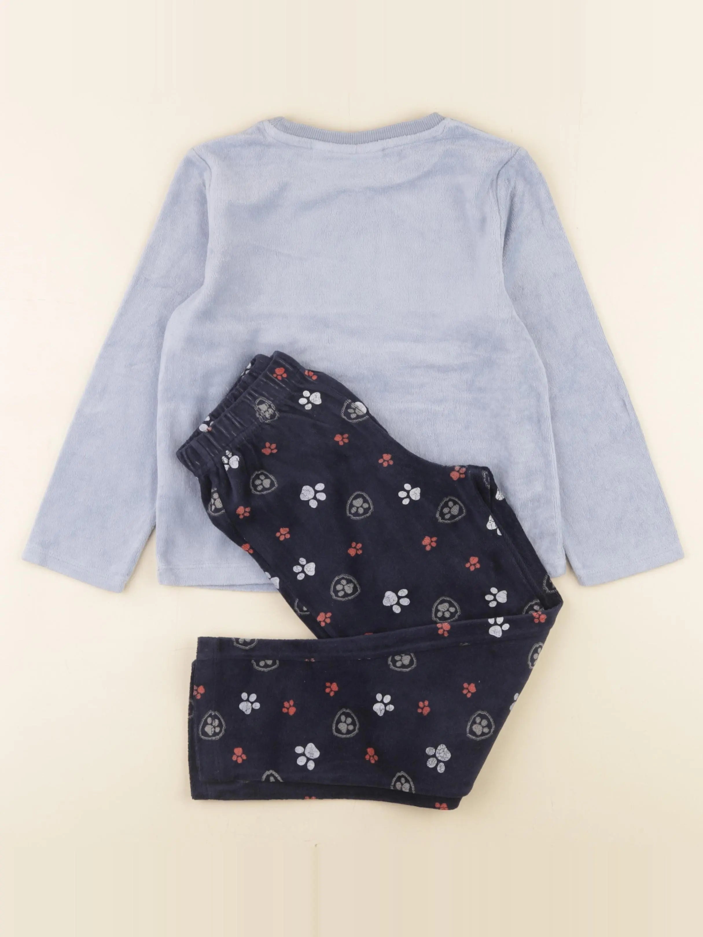 Vertbaudet - pyjama velours bleu - 6 ans
