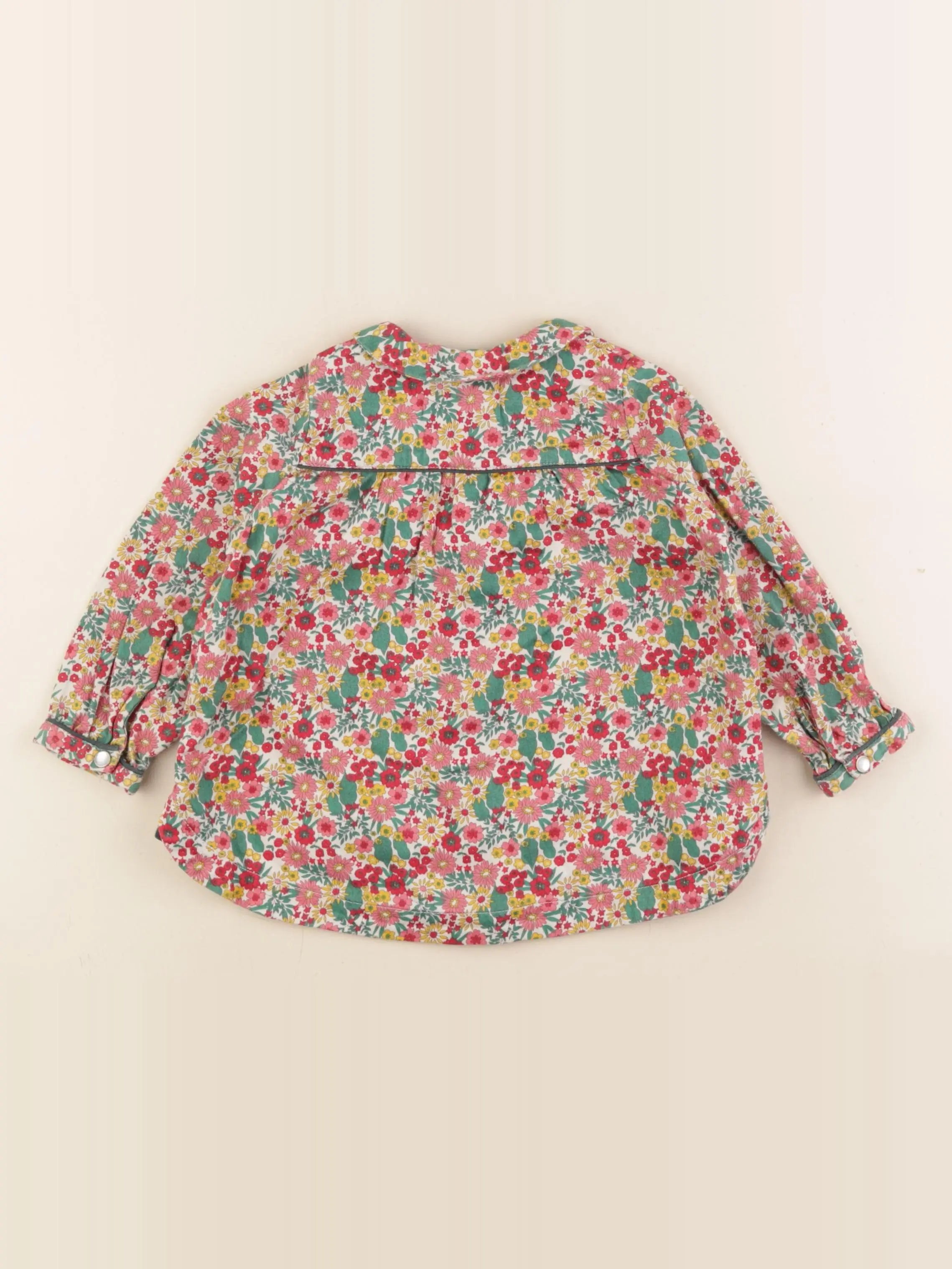 Petit Bateau - chemise multicolore - 24 mois
