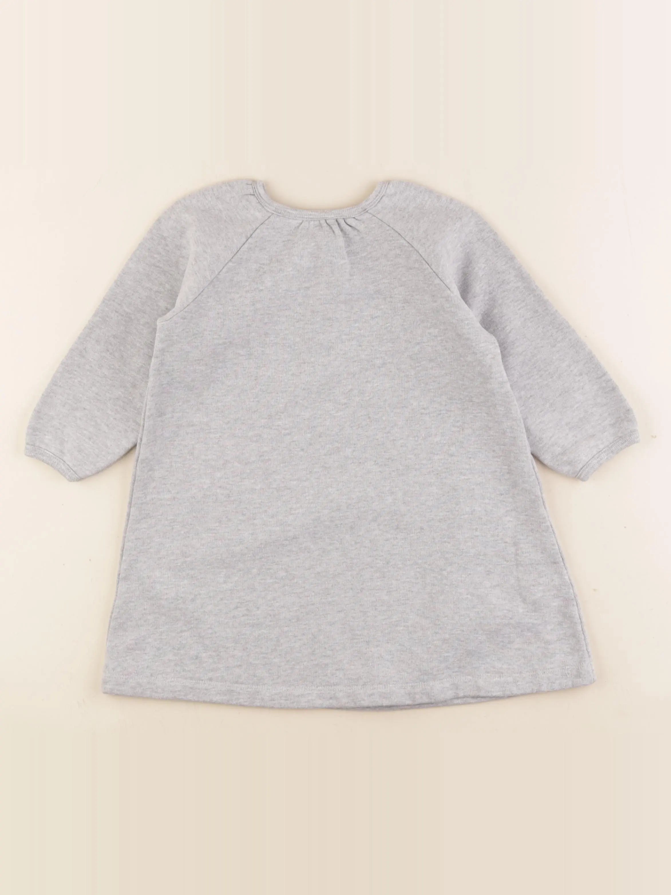 Petit Bateau - robe gris - 24 mois