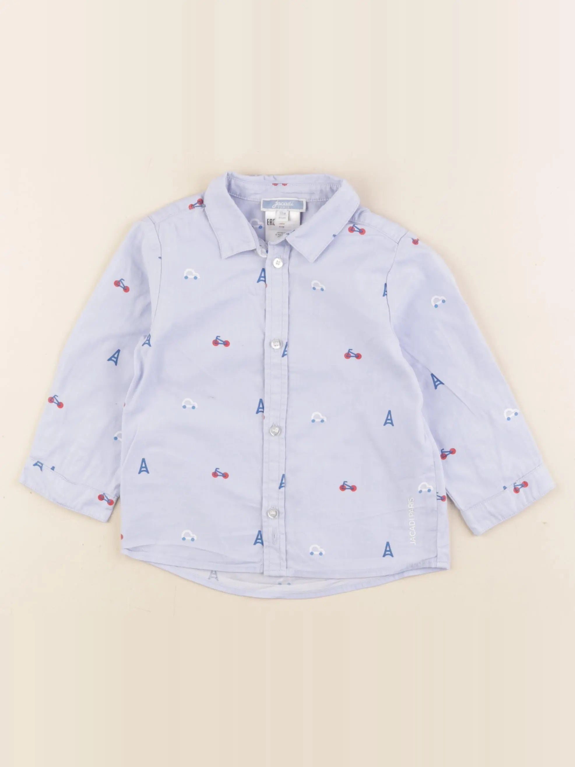 Jacadi - chemise bleu - 18 mois