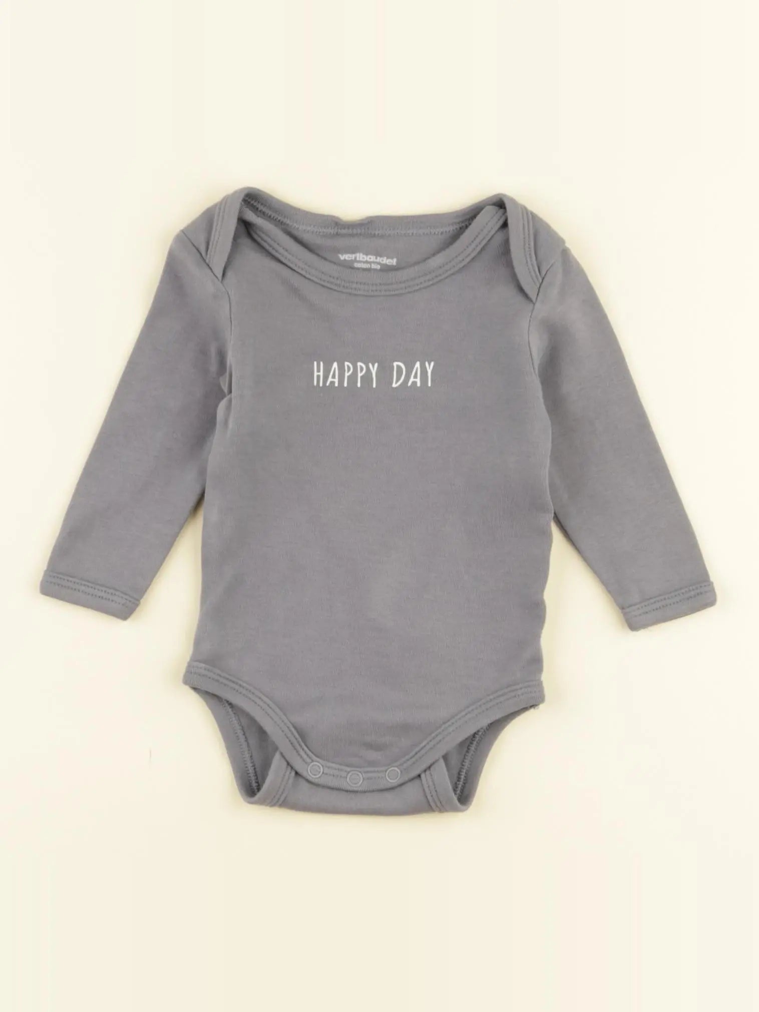 Vertbaudet - body gris - 3 mois