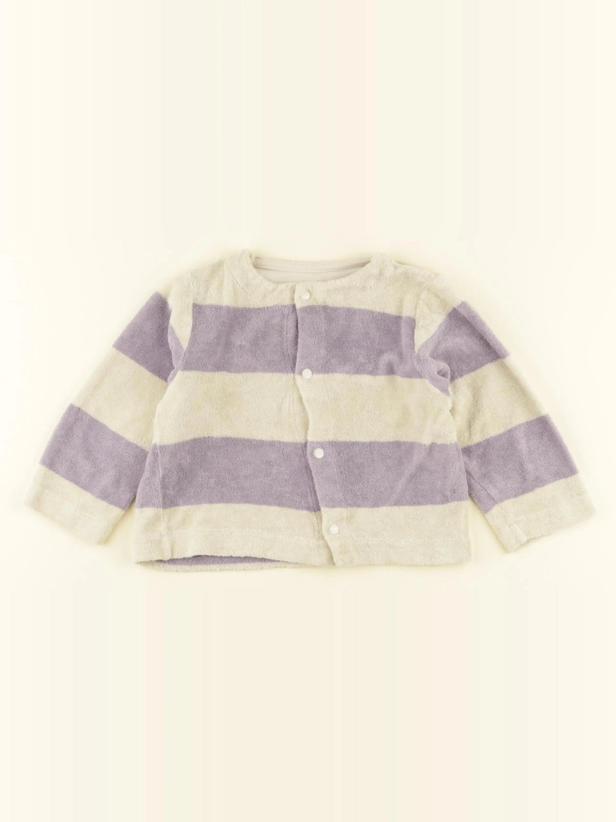 Poudre Organic - sweat beige, violet - 24 mois