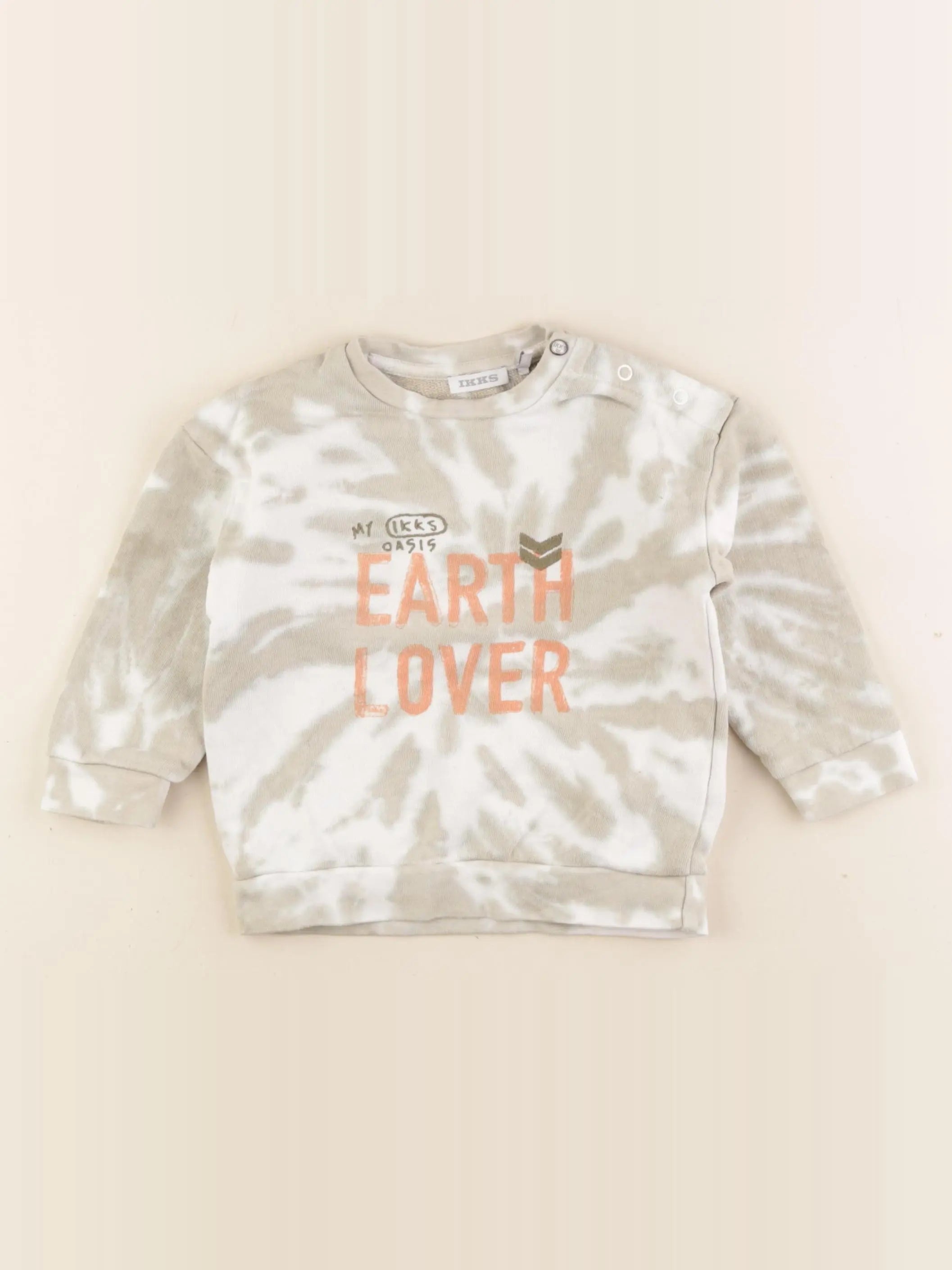 IKKS - sweat vert, blanc - 18 mois