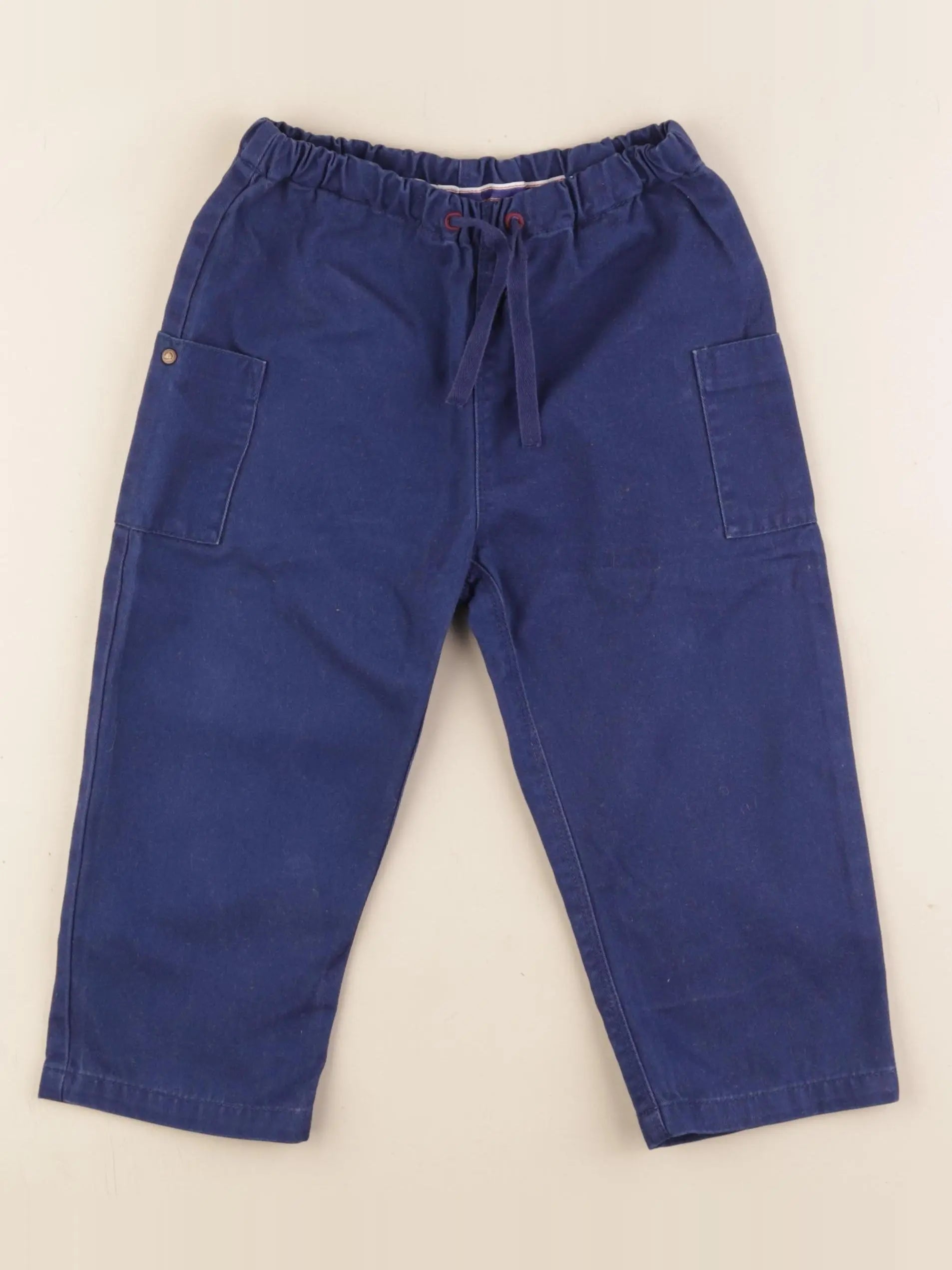 Petit Bateau - pantalon bleu - 36 mois