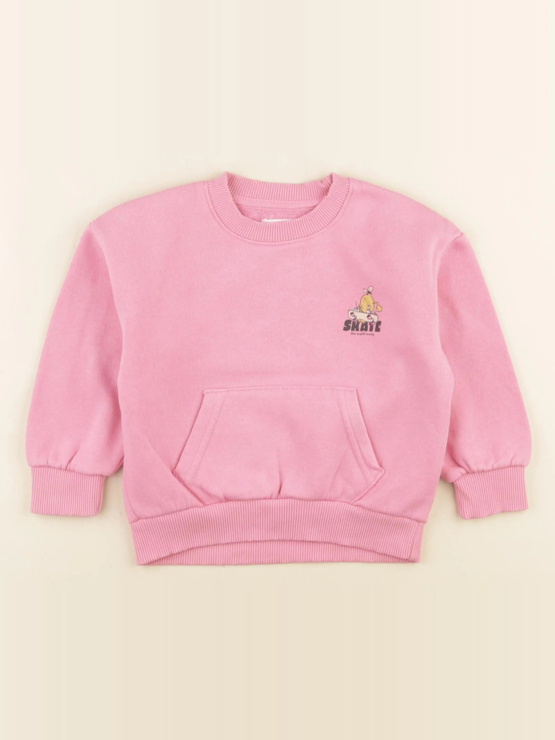 Vertbaudet - sweat rose - 3 ans