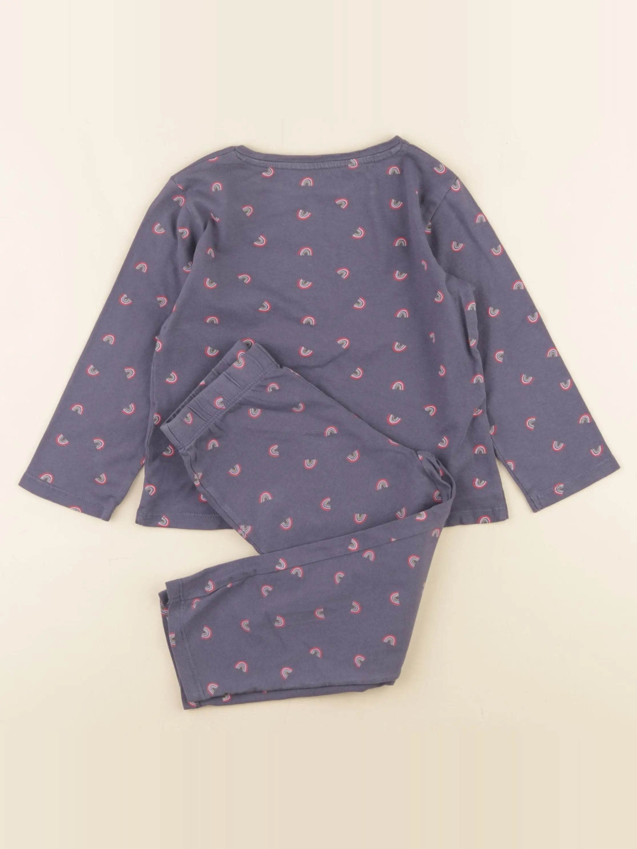 Vertbaudet - pyjama coton bleu, or - 3 ans