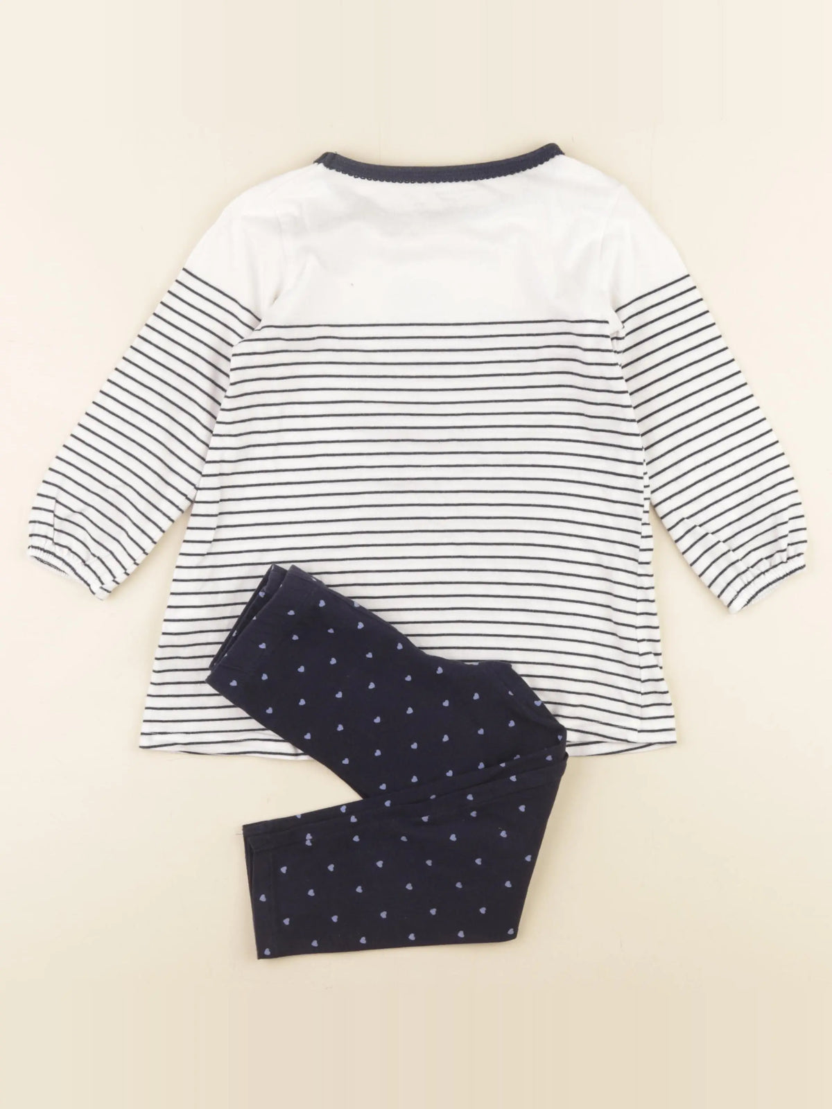Vertbaudet - pyjama coton bleu, or, blanc - 3 ans