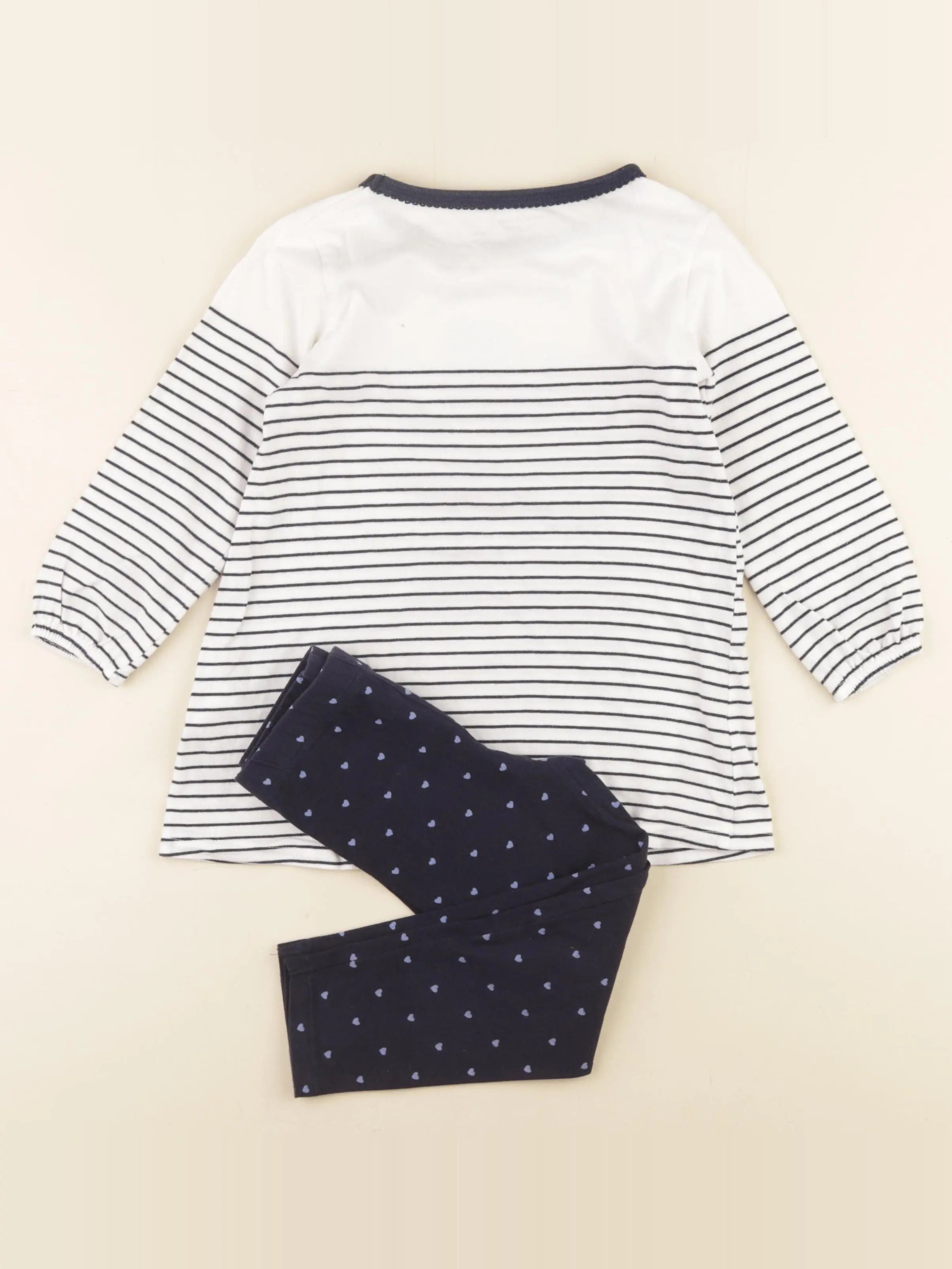 Vertbaudet - pyjama coton bleu, or, blanc - 3 ans