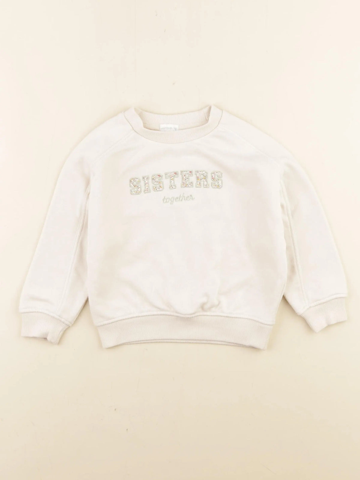 Vertbaudet - sweat beige, or - 3 ans