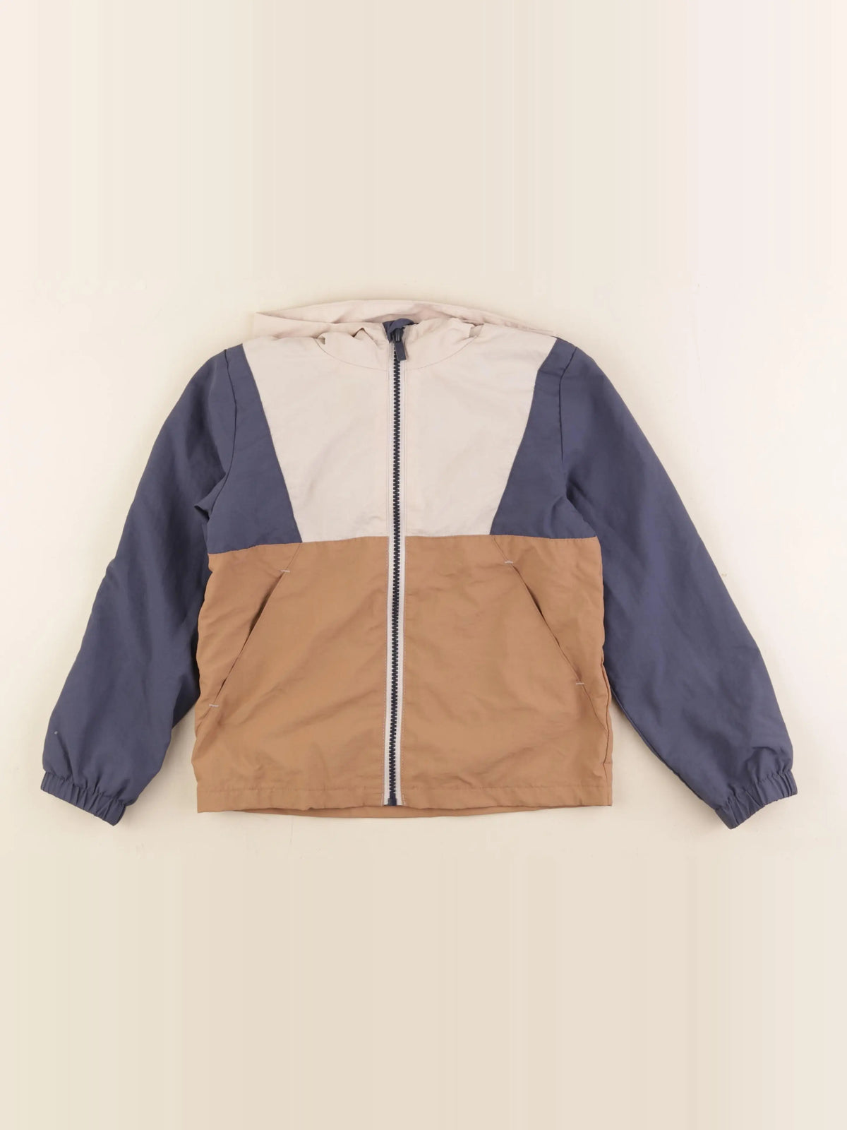 Vertbaudet - coupe-vent bleu, beige - 6 ans