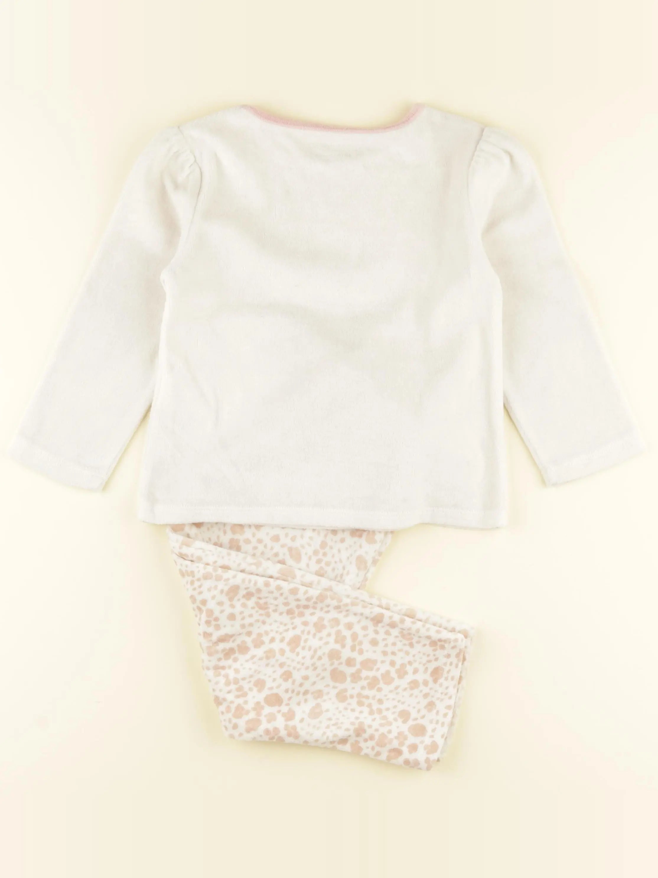 Vertbaudet - pyjama velours rose - 3 ans