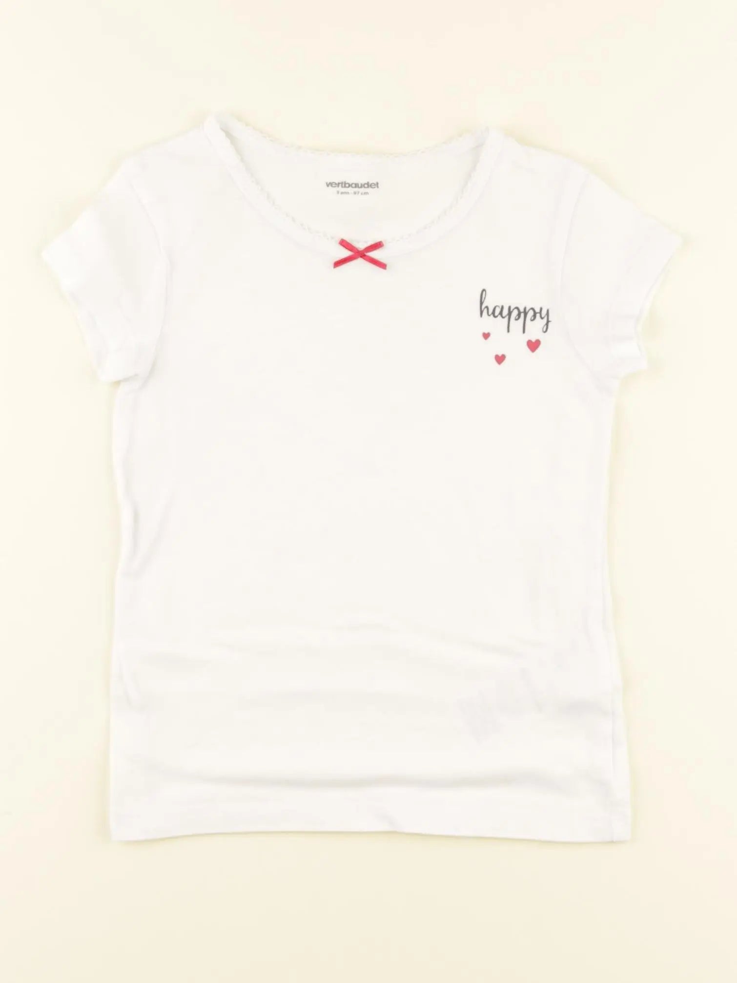 Vertbaudet - maillot de corps blanc - 3 ans