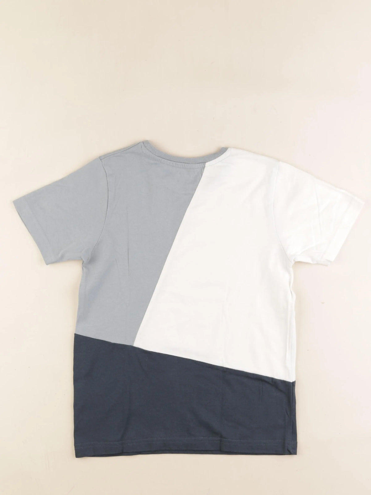 Vertbaudet - tee-shirt beige, bleu - 10 ans